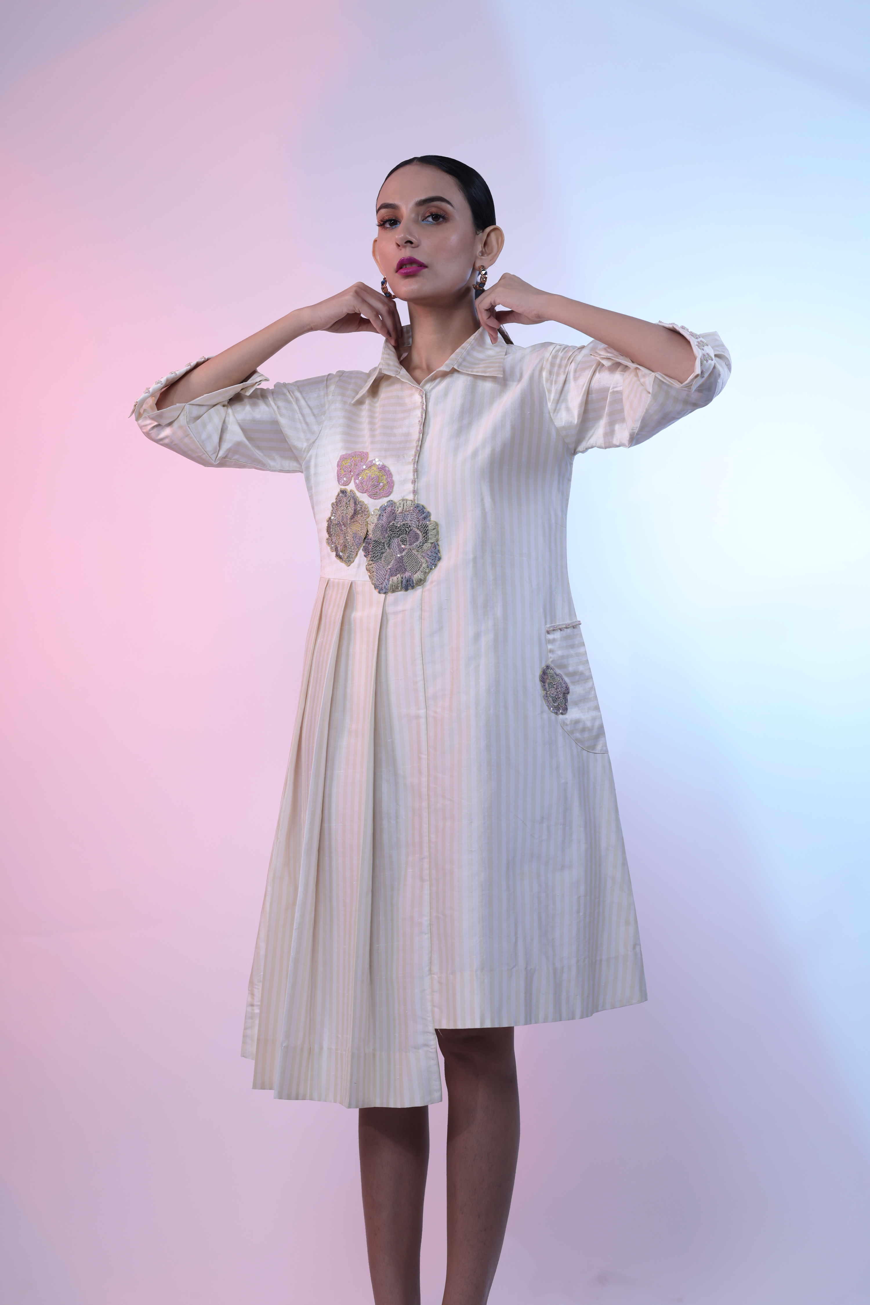 White Silk Dress