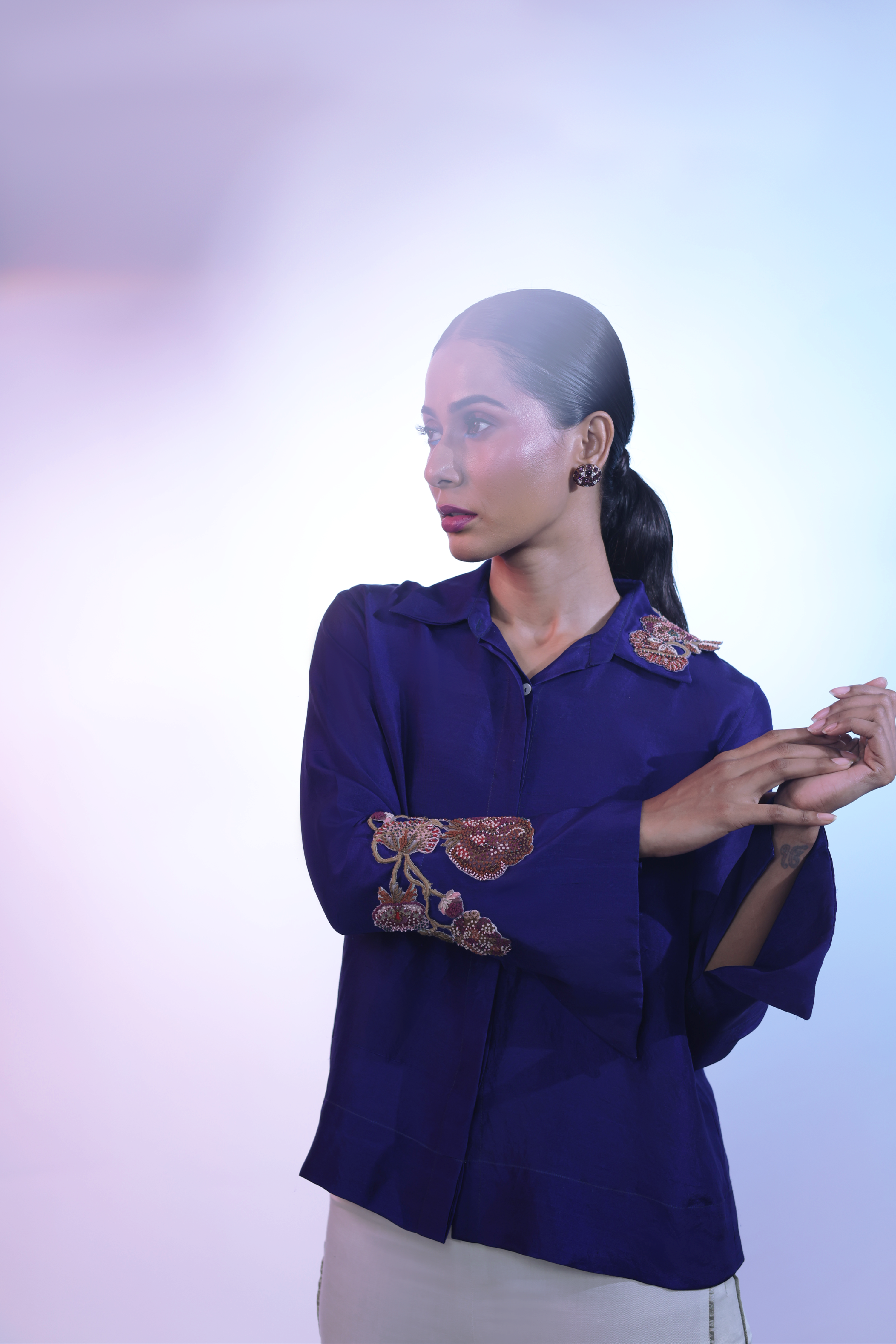 Purple Silk Shirt