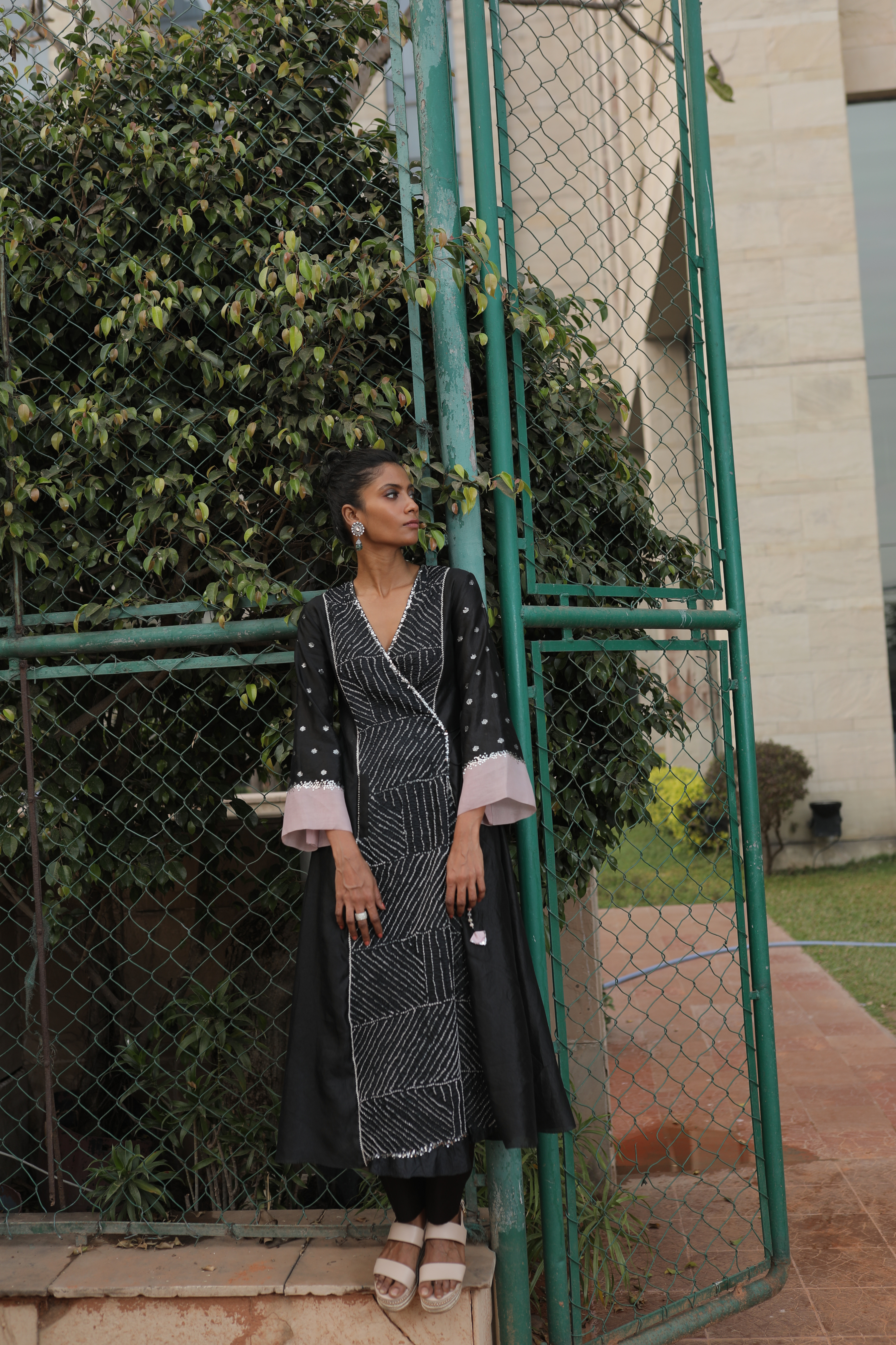 Black Silk Kurta