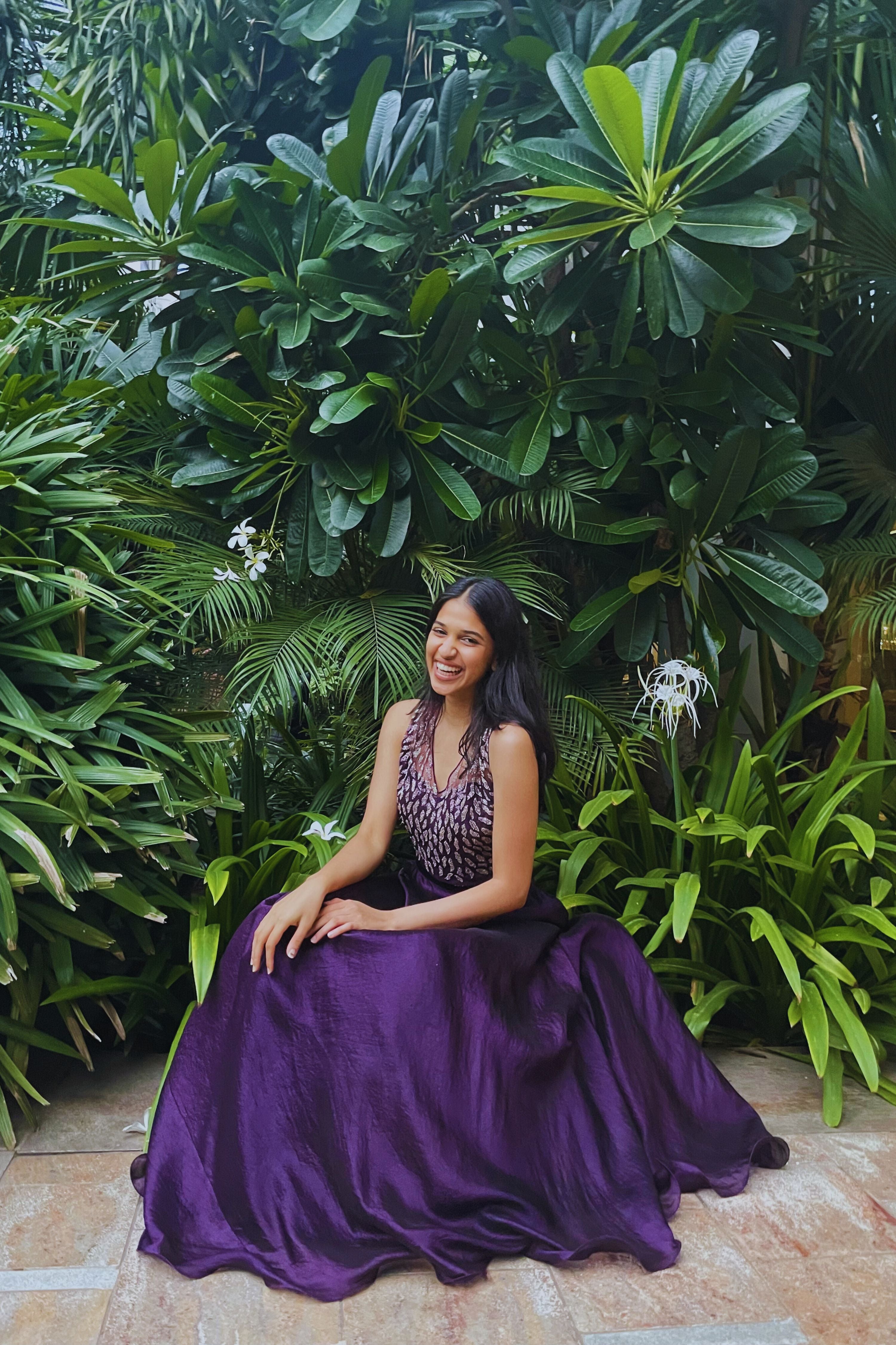 Purple Silk Skirt