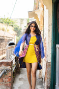 Golden Yellow Leheriya Dress With Jacket