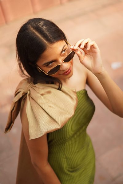 Green Brocade Dress