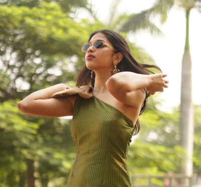 Green Brocade Dress