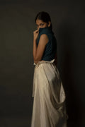 Green Modal Satin Top With Skirt