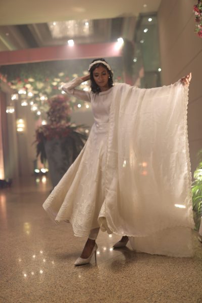 White Silk Kurta With Pant and Dupatta