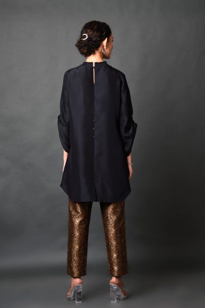 Black Top With Brocade Pant