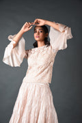 Jewel Chikan Top With Skirt