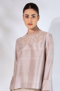 Nude High Neck Top