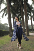 Pink Bandhej Top With Pant and Jacket