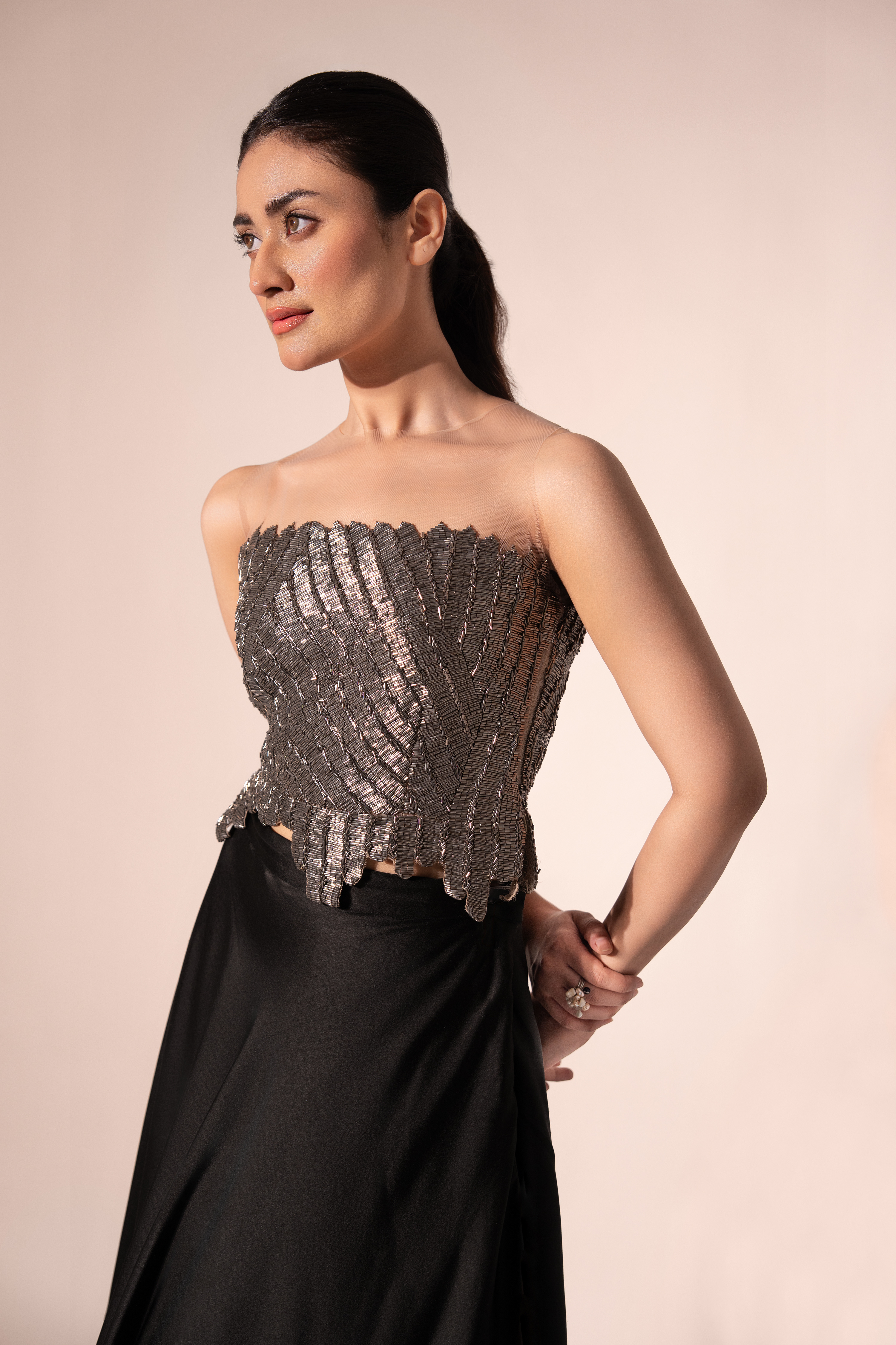 Gunmetal Shimmer Top