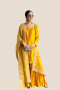 Yellow Silk Kurta With Pant