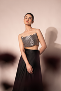 Gunmetal Shimmer Short Top