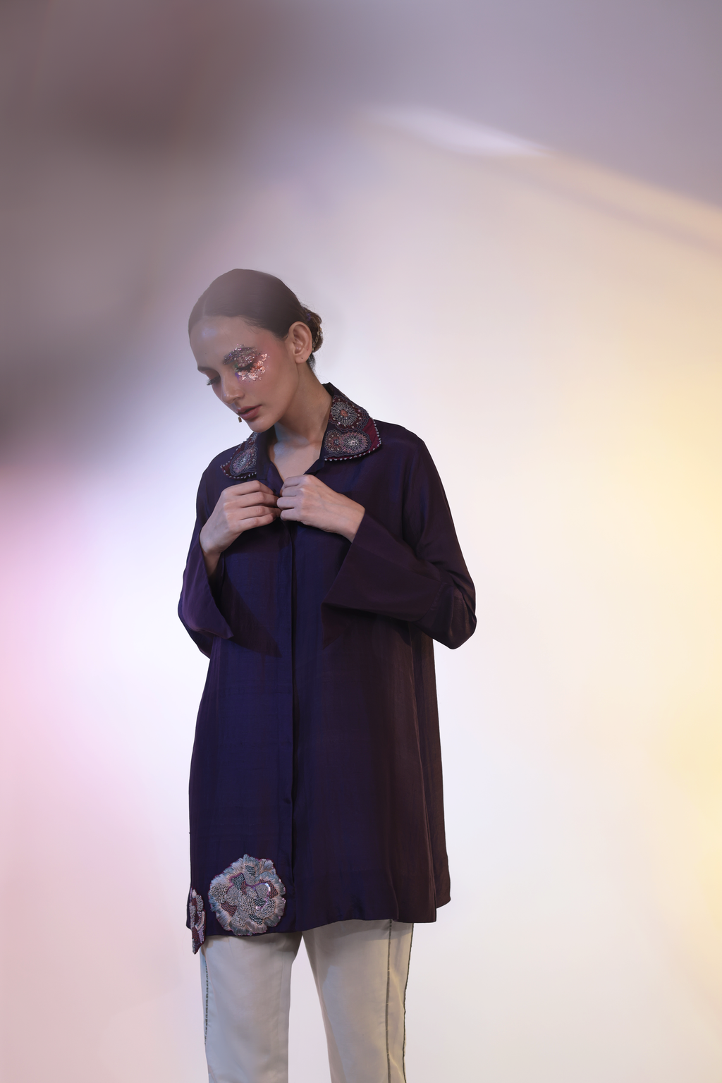 Purple Silk Shirt
