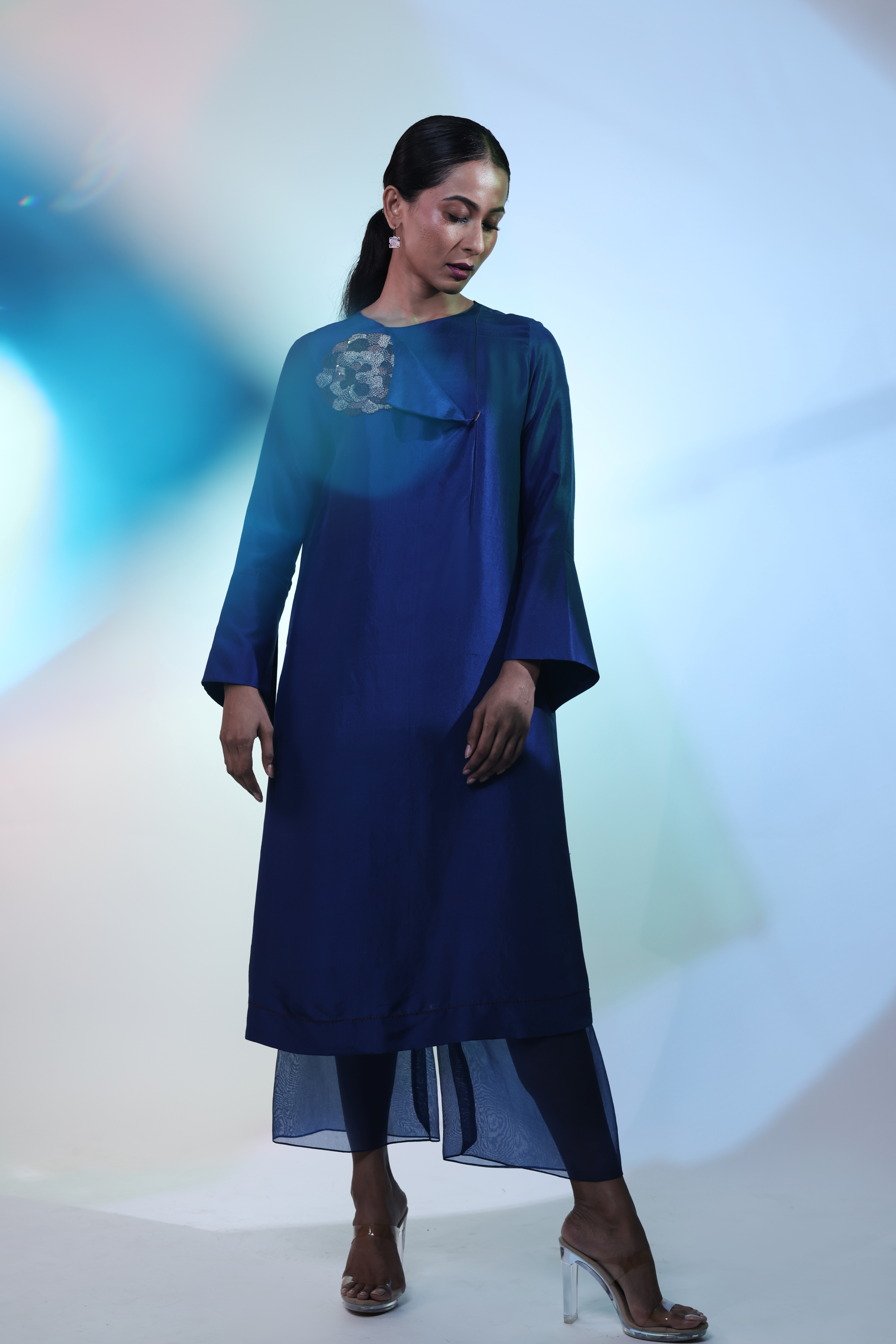 Blue Silk Kurta