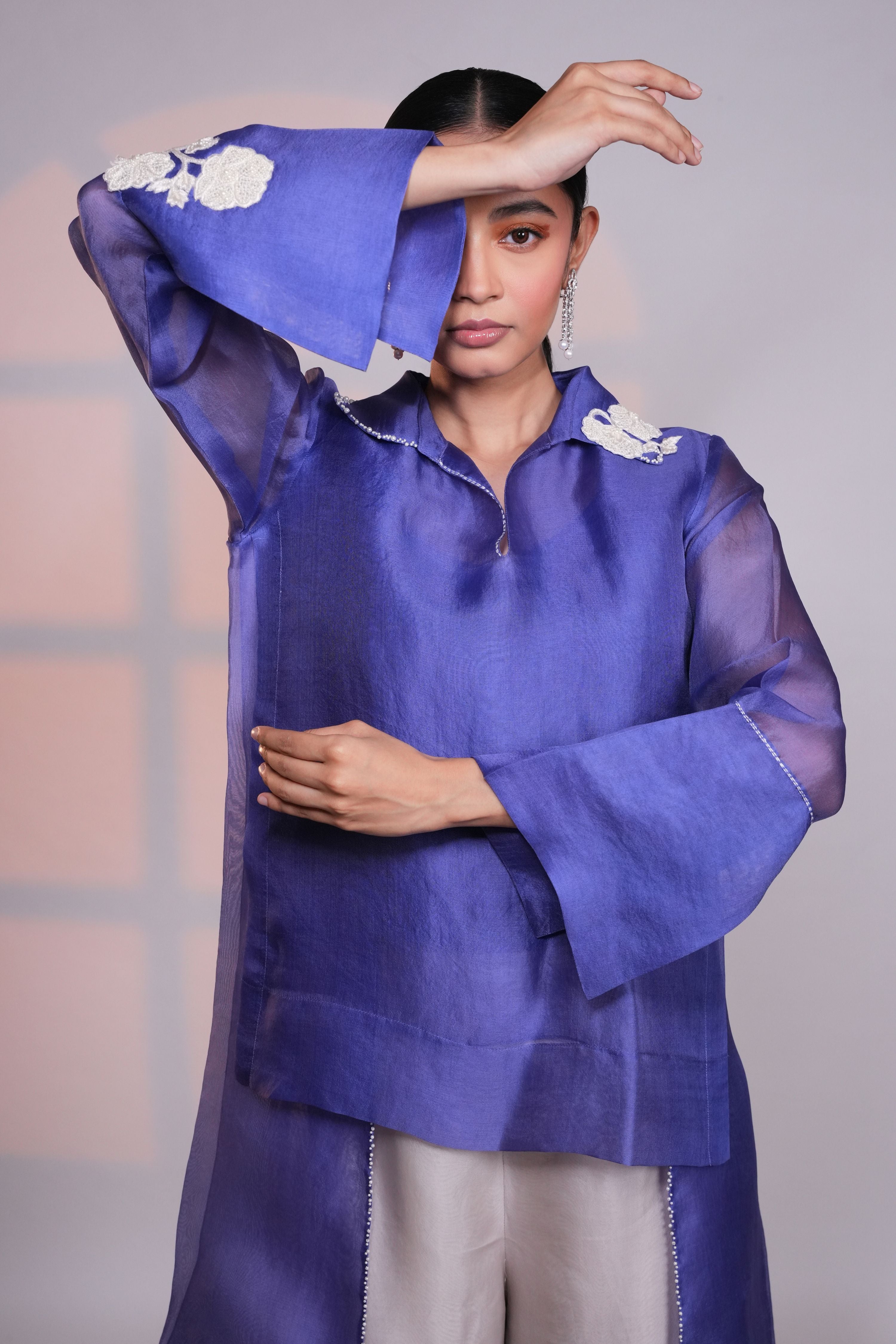 Purple Organza Shirt
