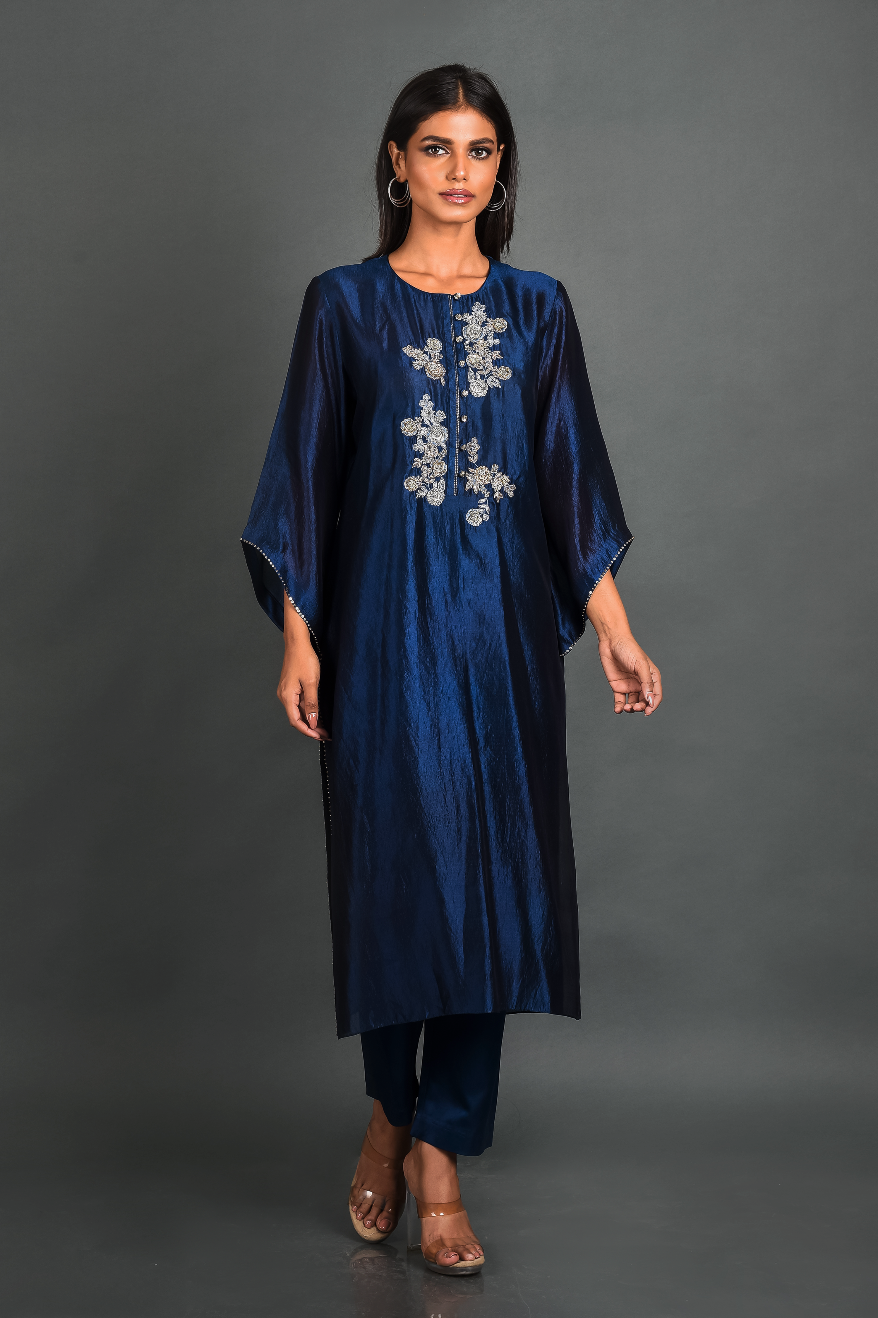 Blue Silk Kurta With Pant