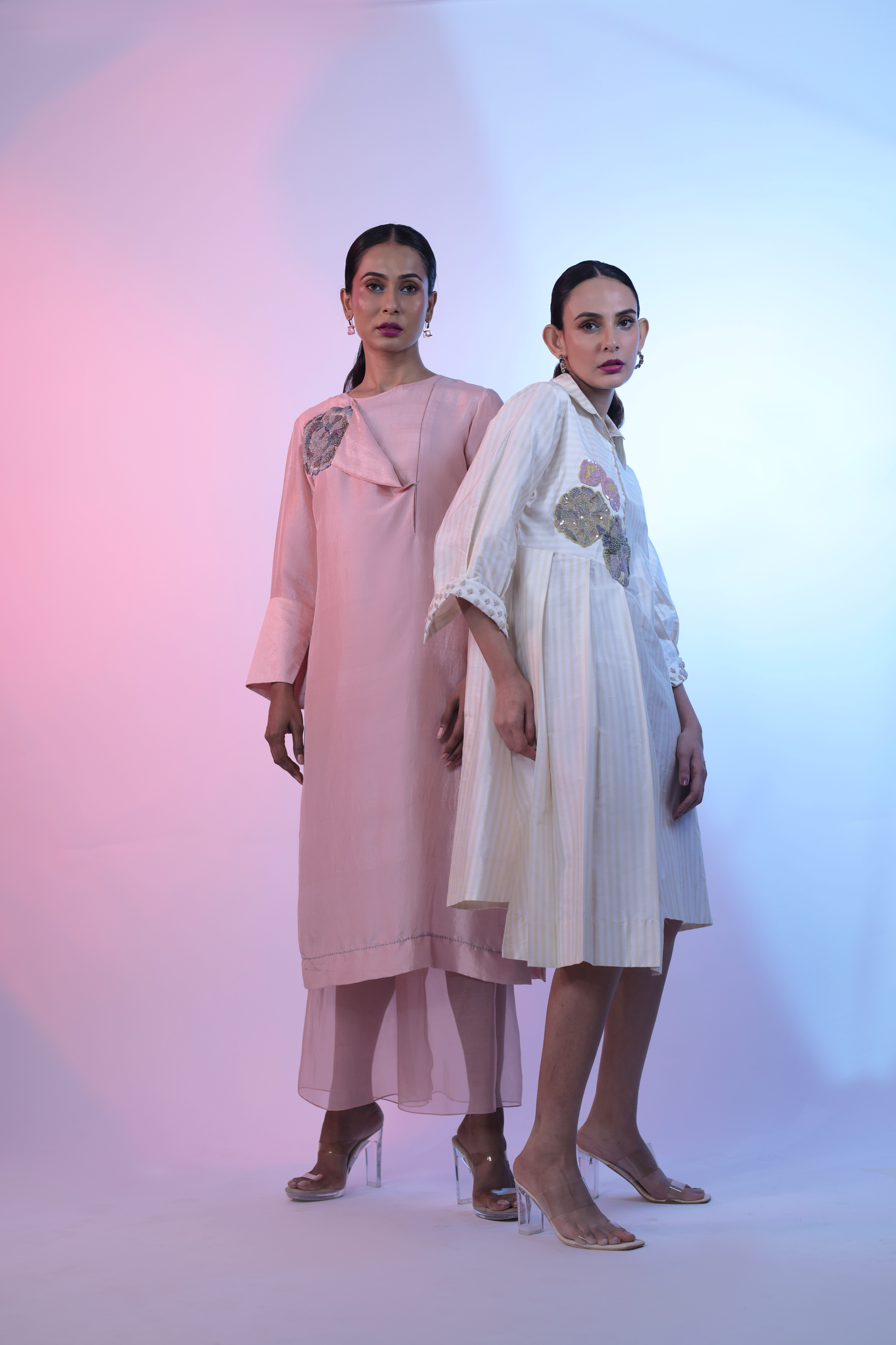 Pink Silk Kurta With Pant