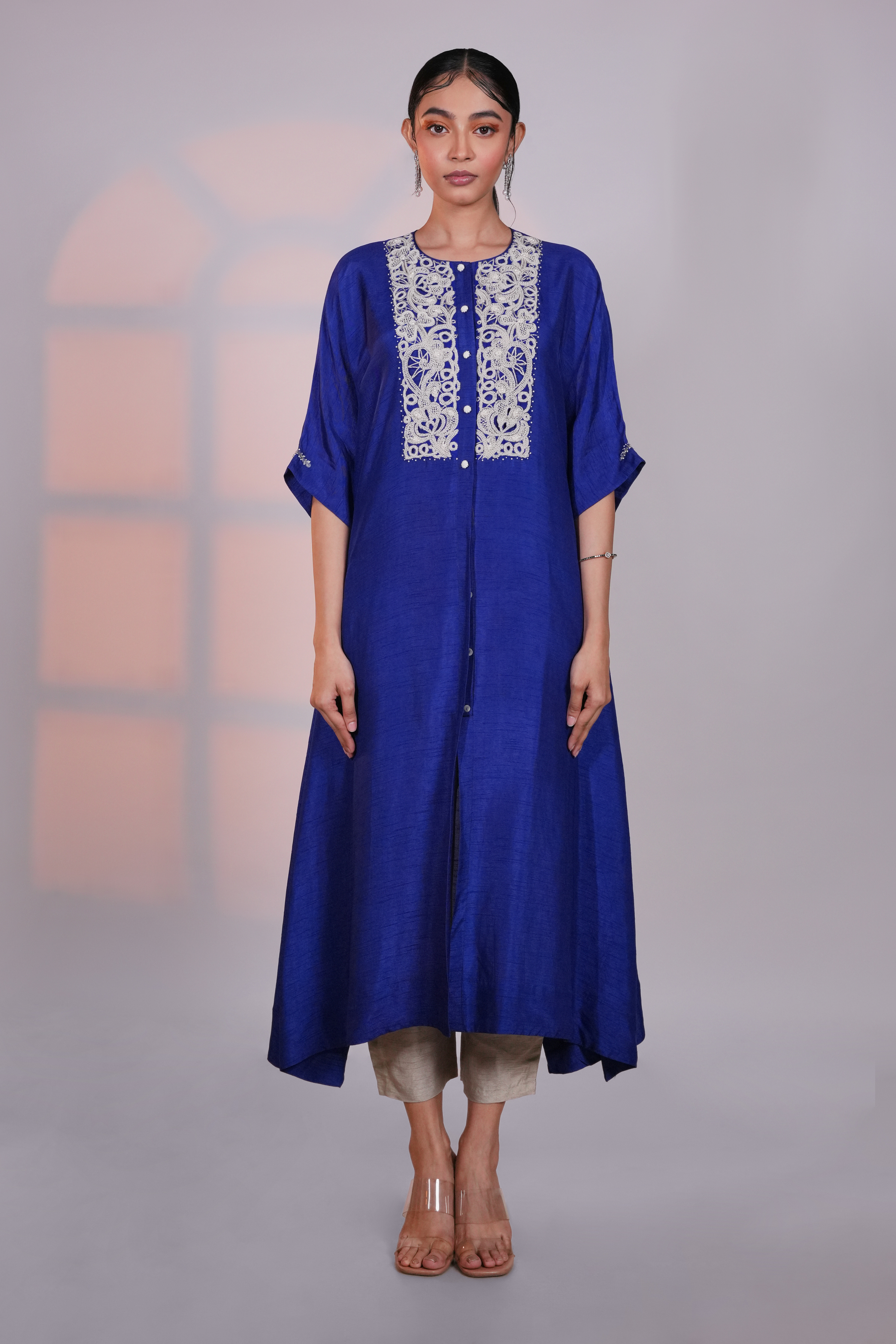 Blue Silk Kurta With Pant