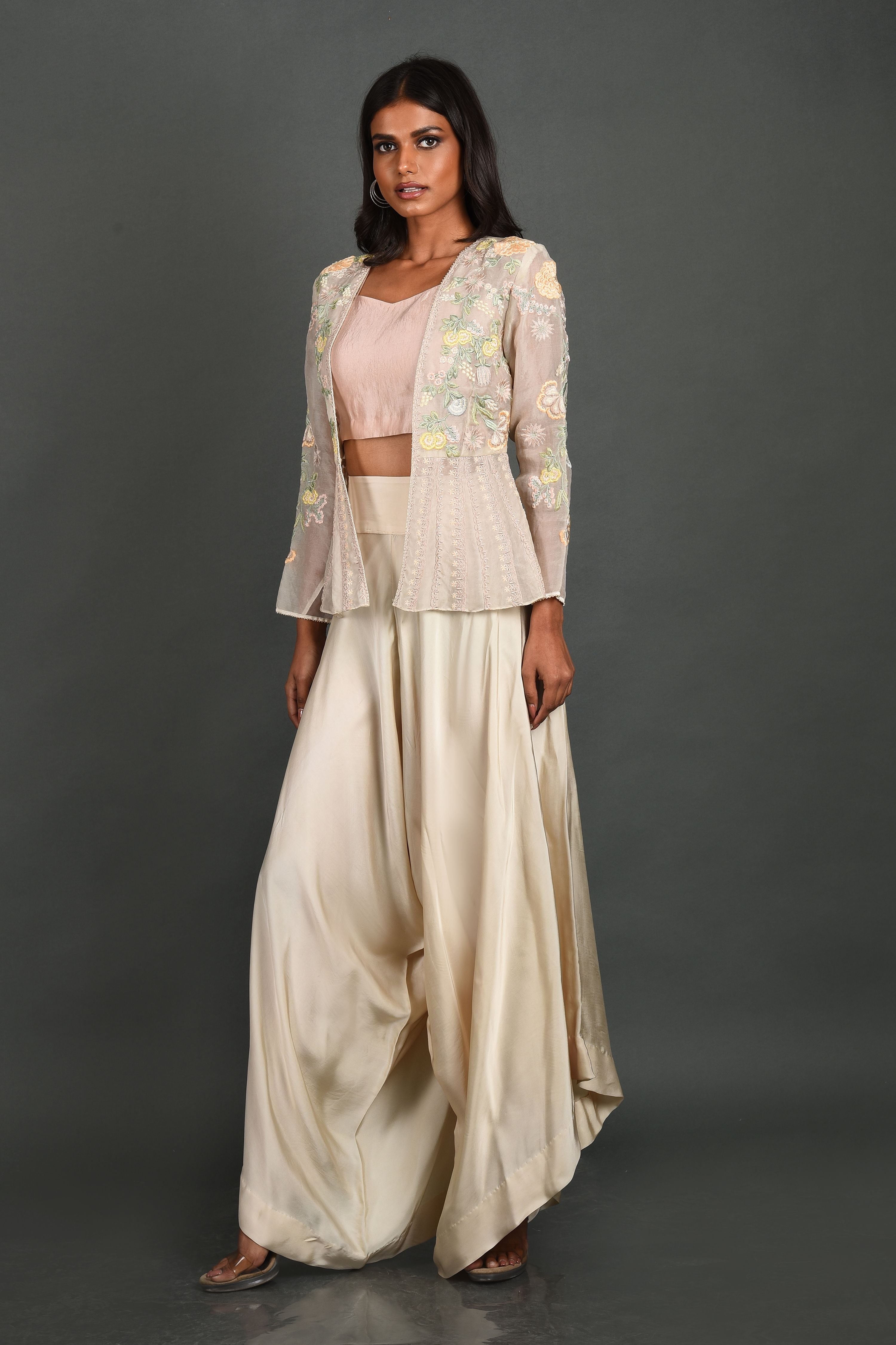 Star White Organza Jacket