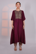 Plum Reglan Silk Kurta