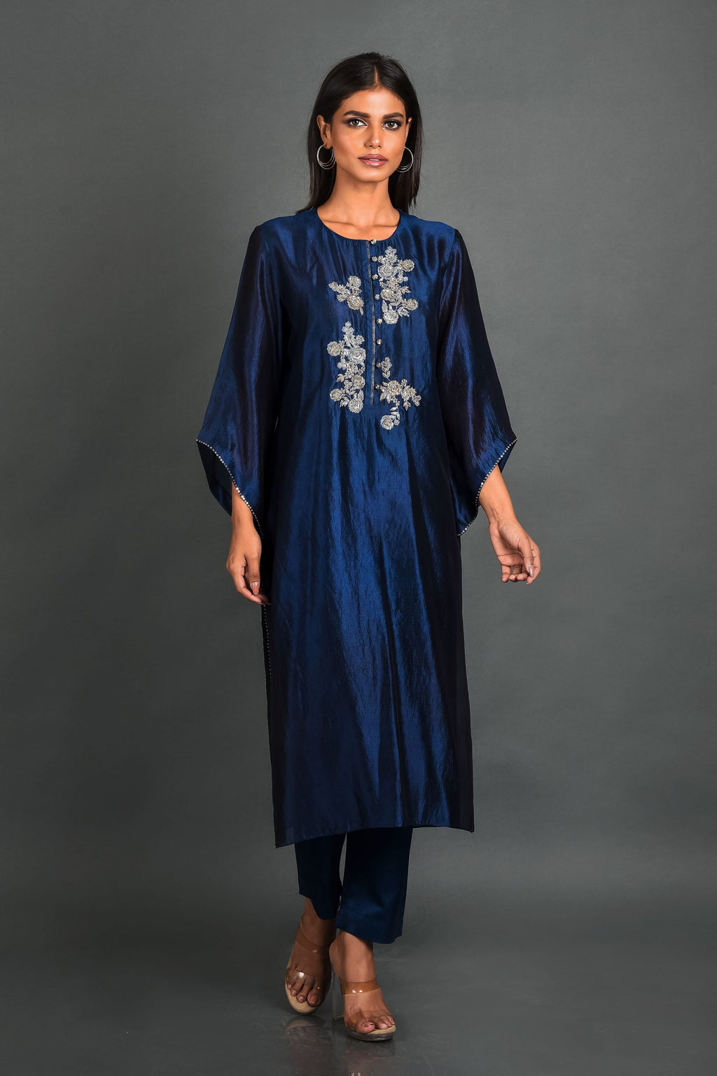 Blue Silk Kurta With Pant
