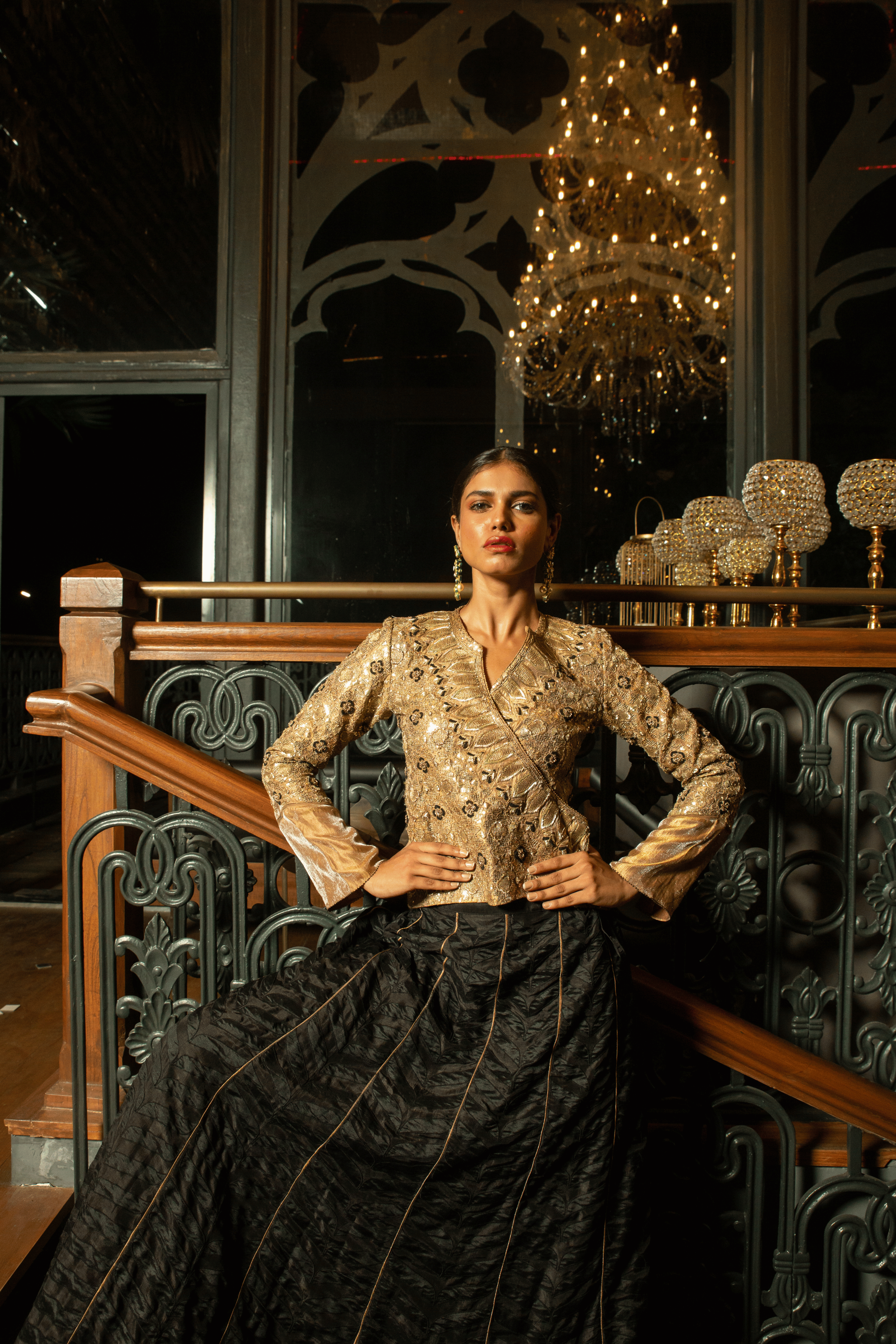 Black Silk Lehenga With Blouse