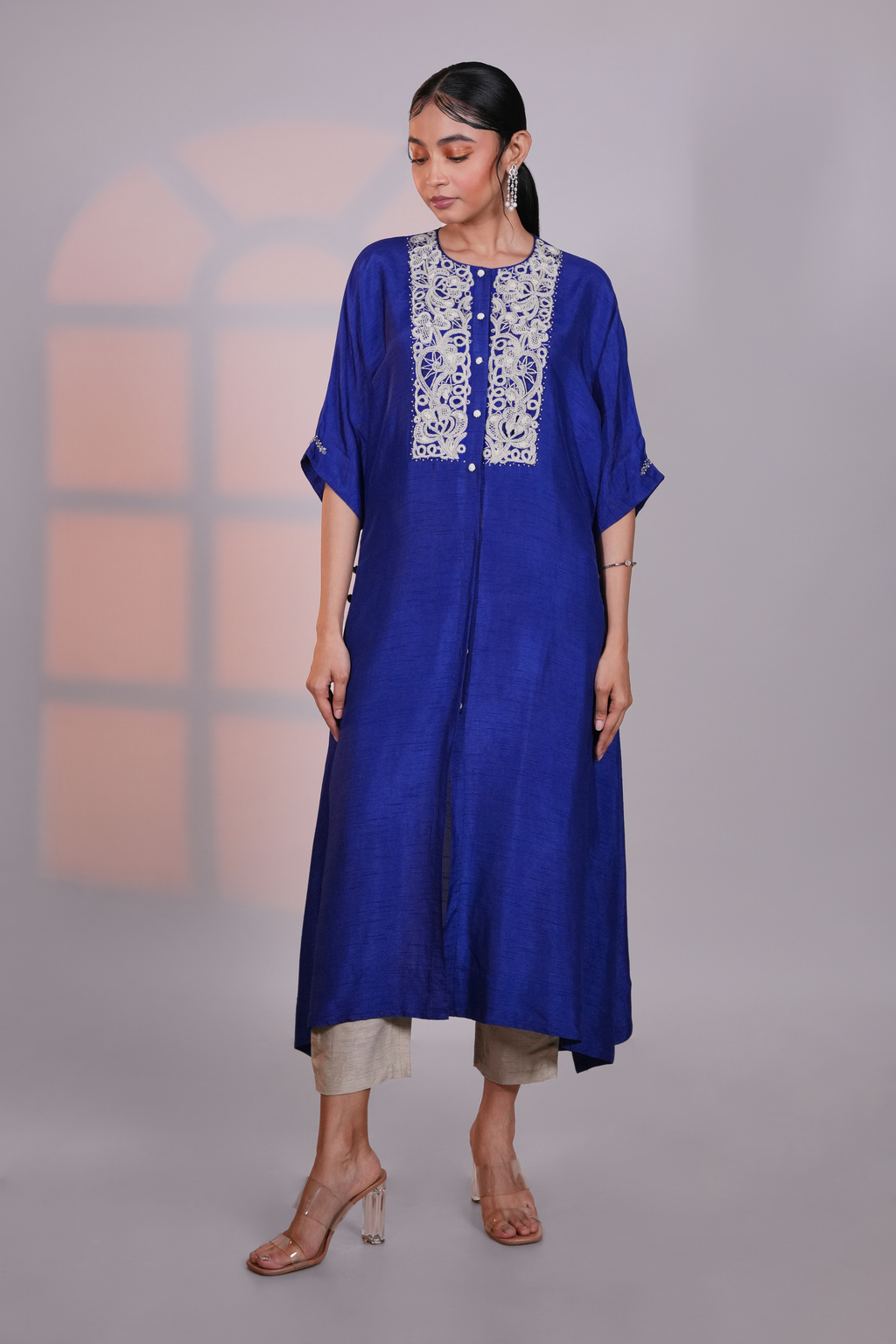 Blue Silk Kurta With Pant