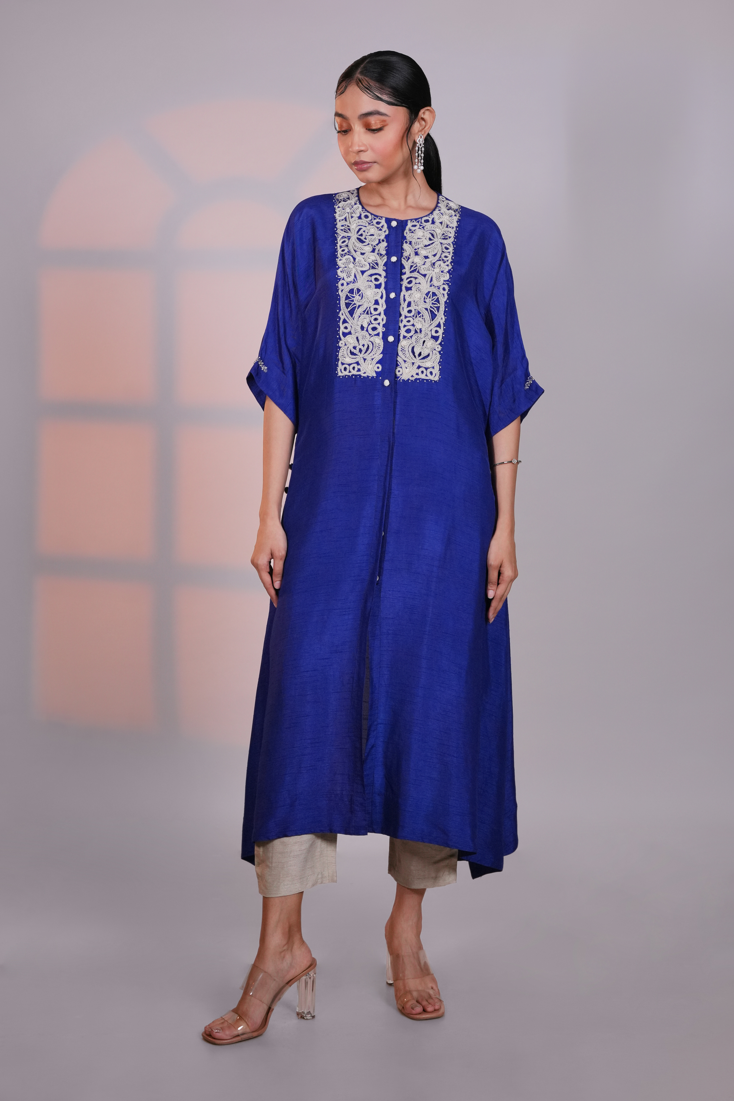 Blue Silk Kurta With Pant
