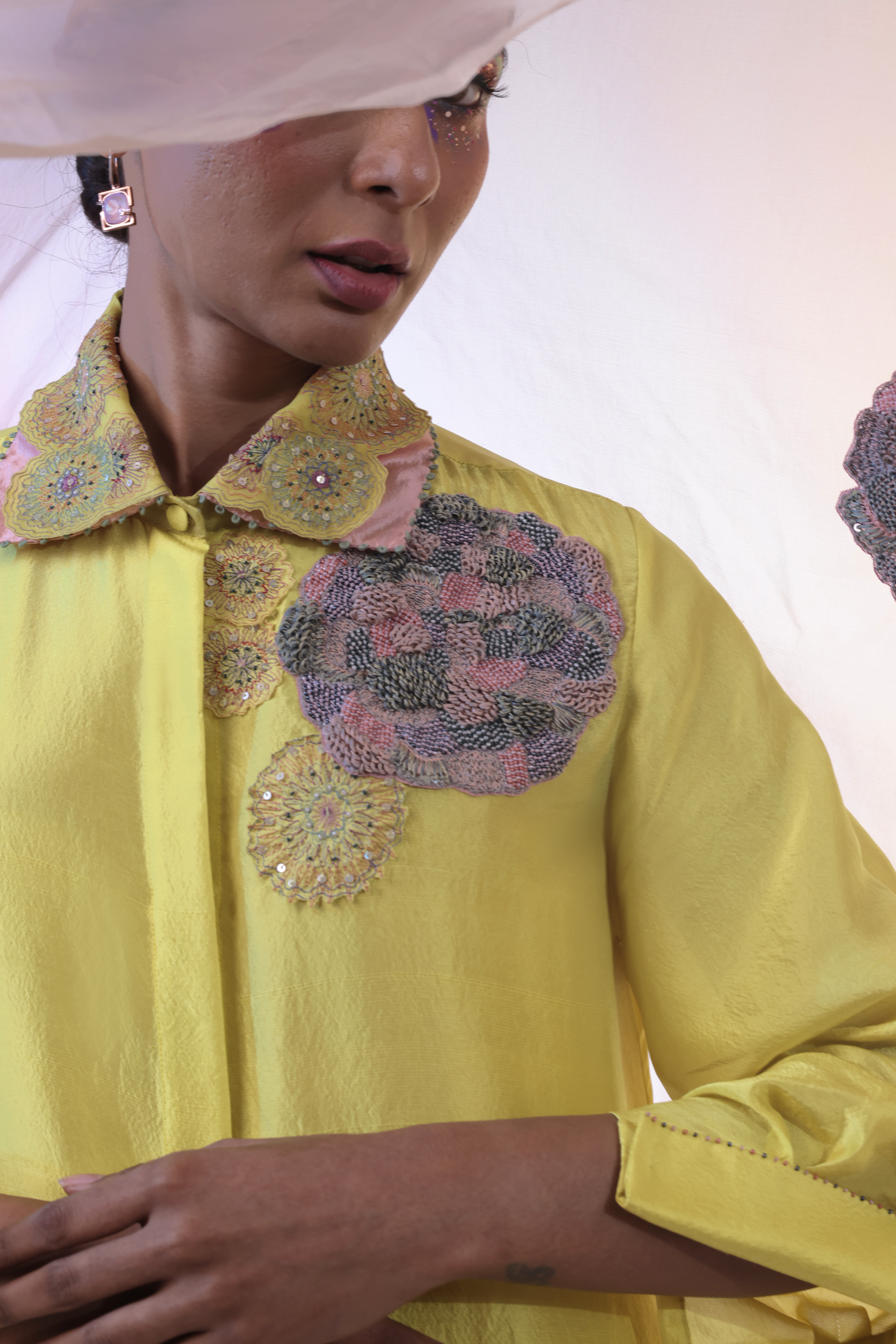 Golden Yellow Thick Silk Dress