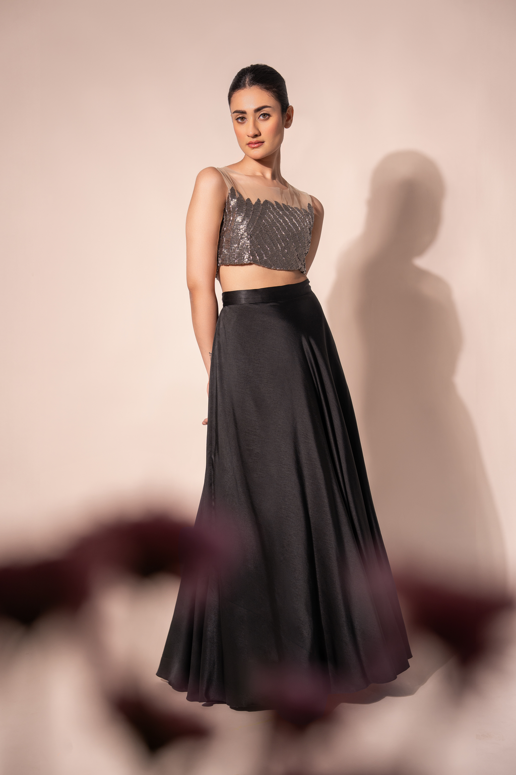 Gunmetal Shimmer Short Top