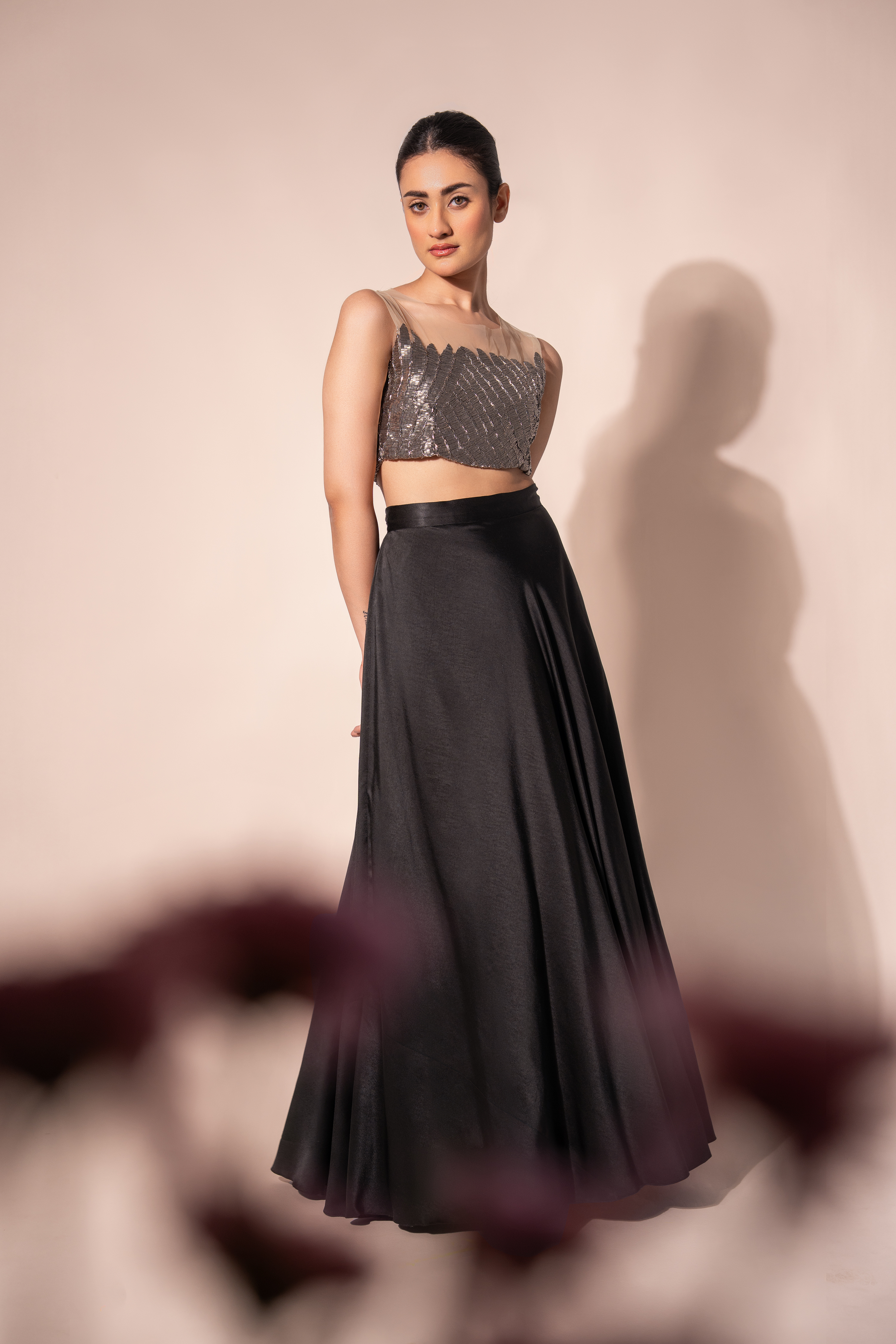 Gunmetal Shimmer Short Top