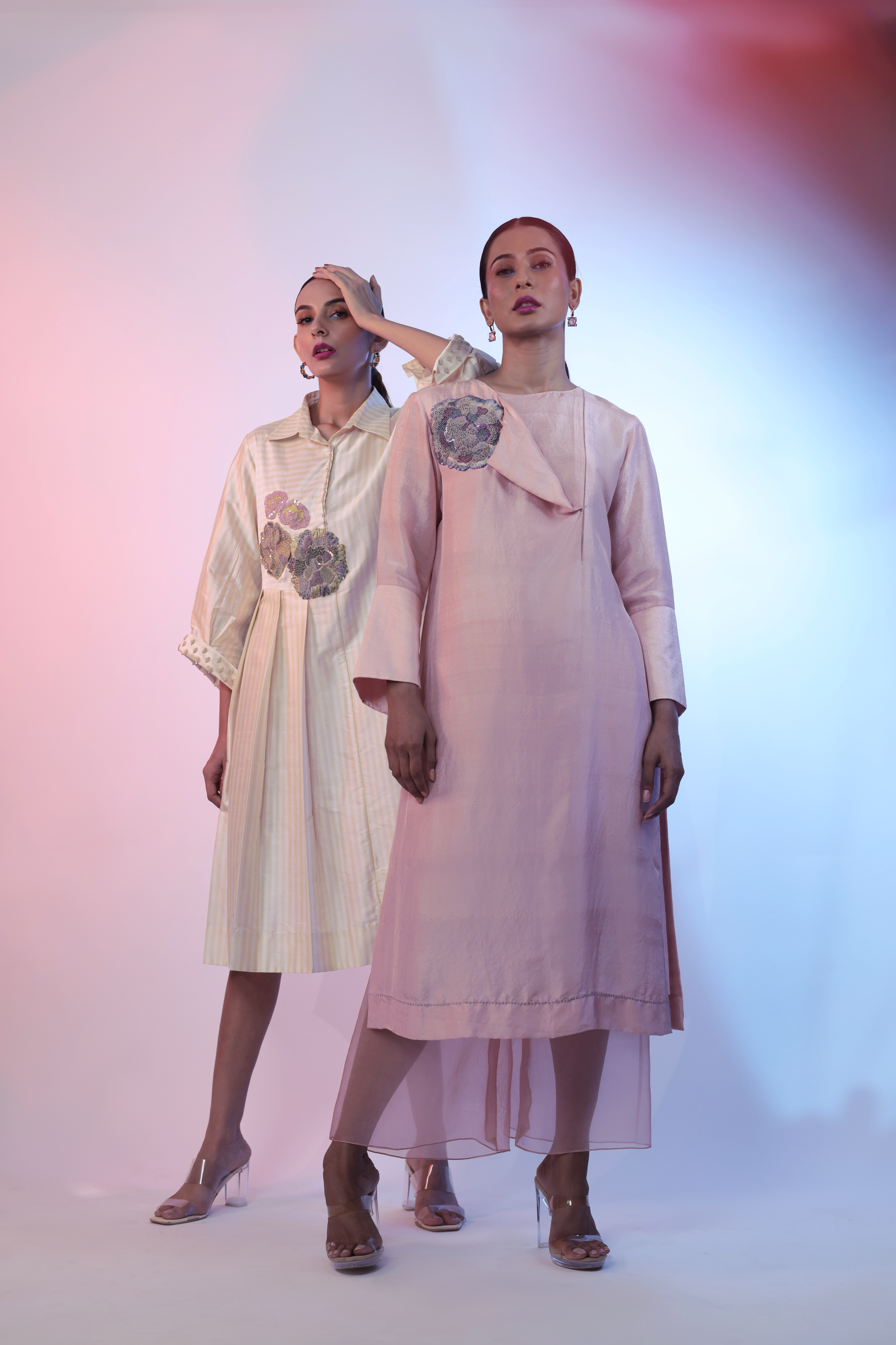 Pink Silk Kurta With Pant