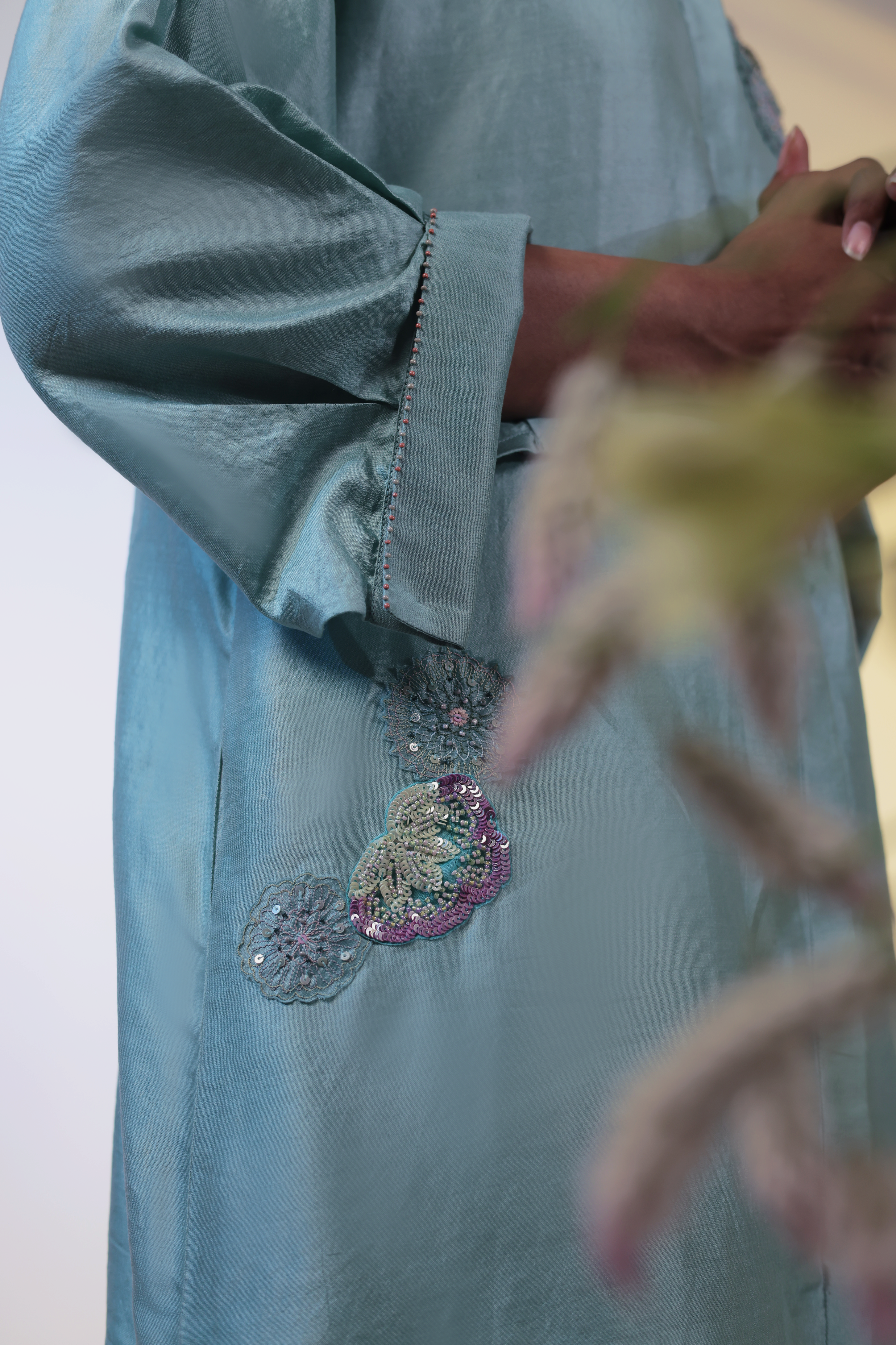 Blue Silk Dress House of Ksara Blue Silk Dress House of Ksara