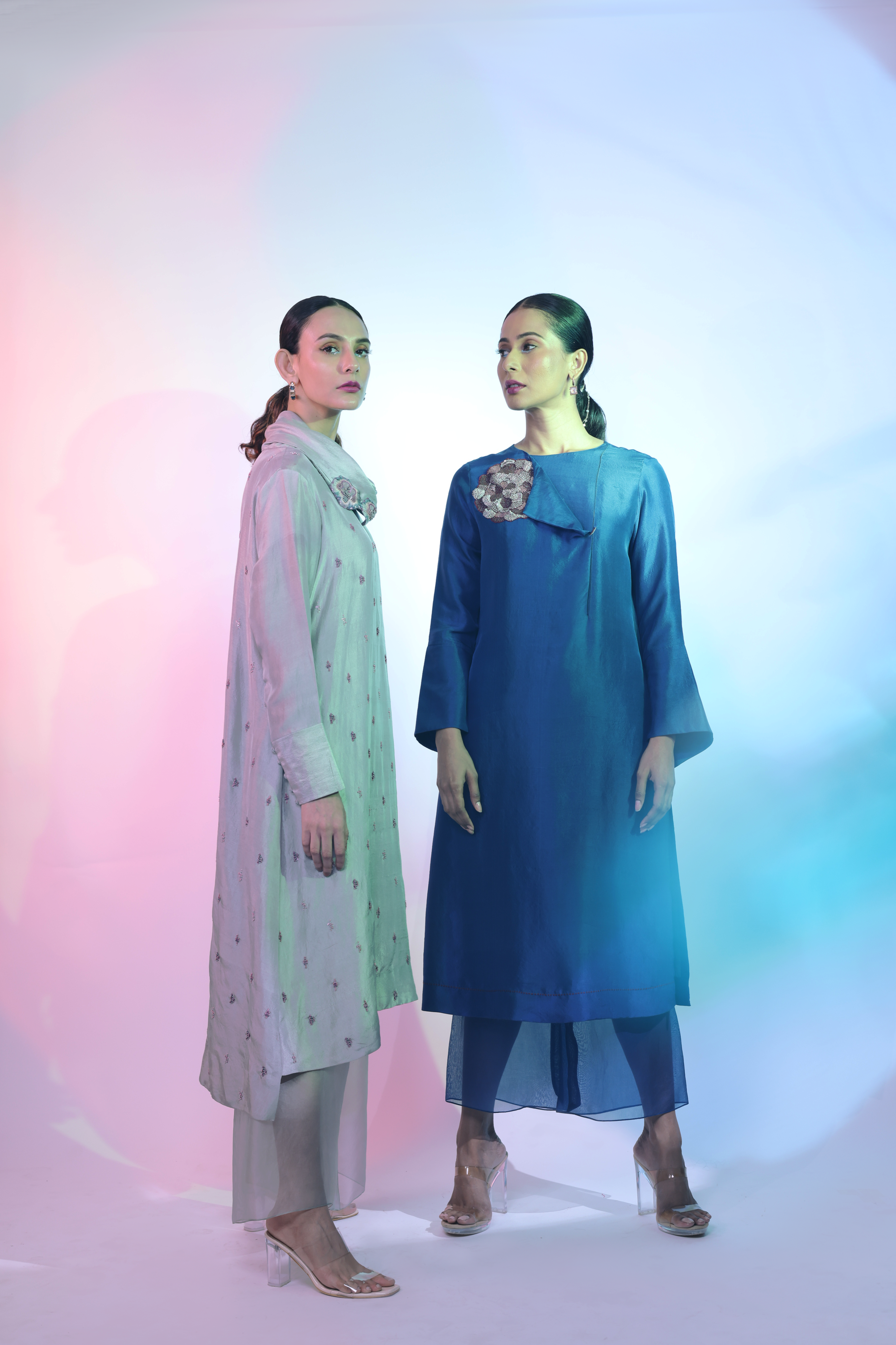Blue Silk Kurta