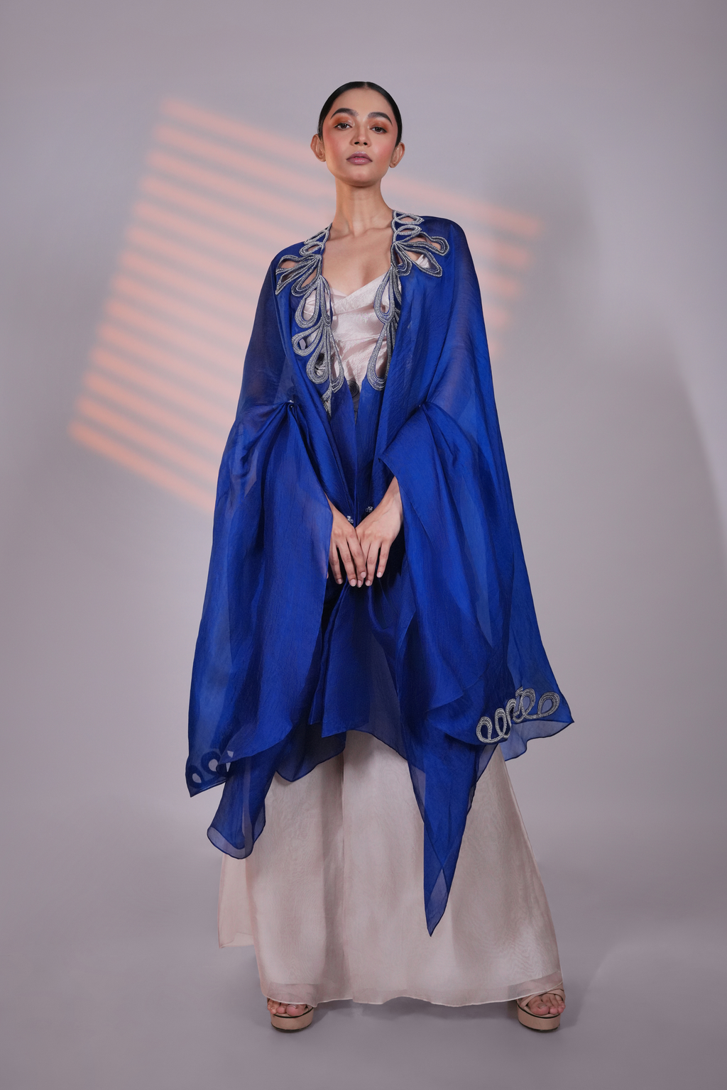 Blue Organza ReImagined Cape