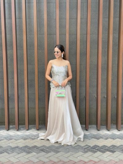 Silver Katdana Top With Skirt