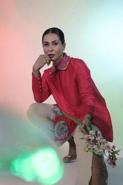 Red Silk Shirt