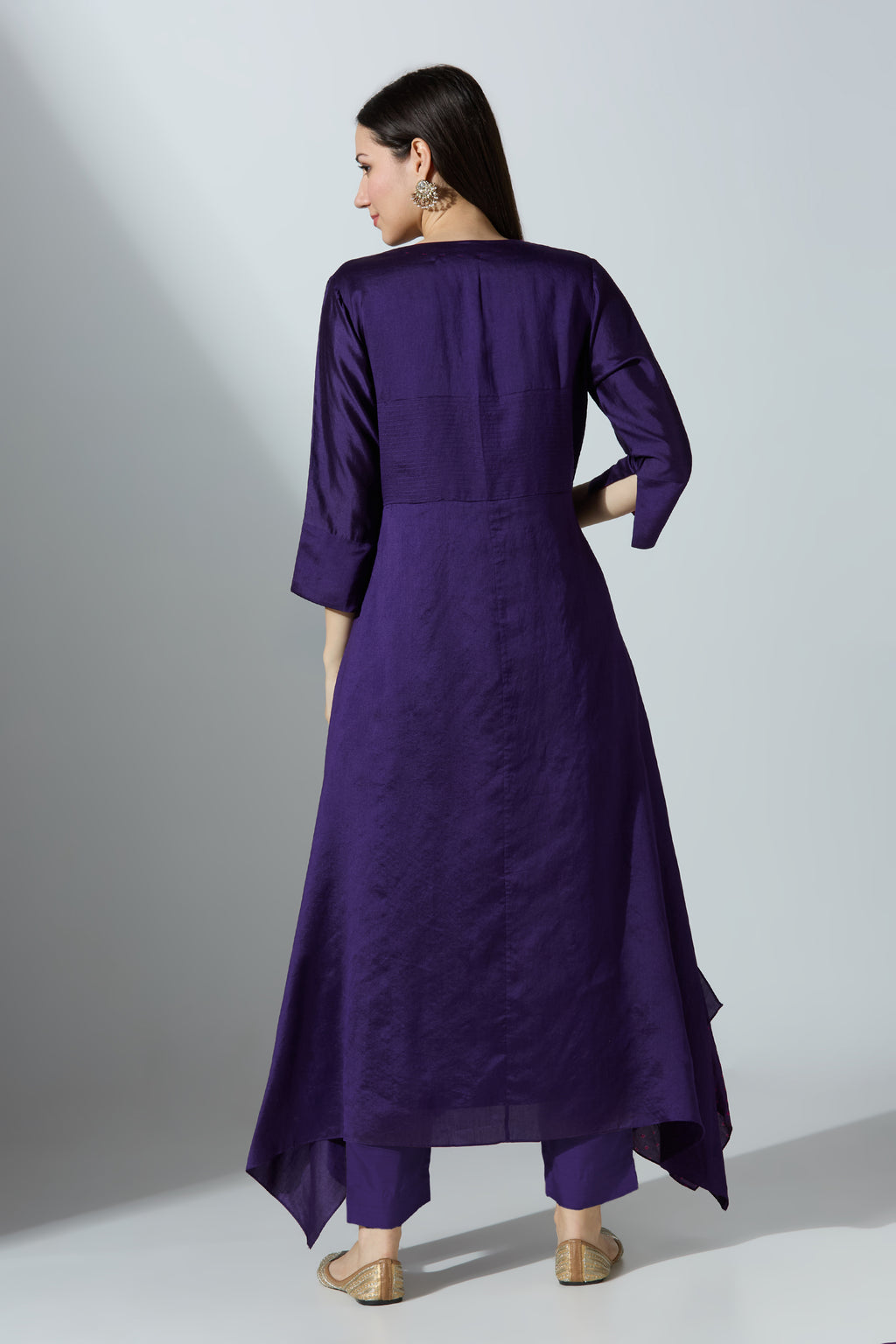 Bandhej YokeCut Fan kurta With Pant