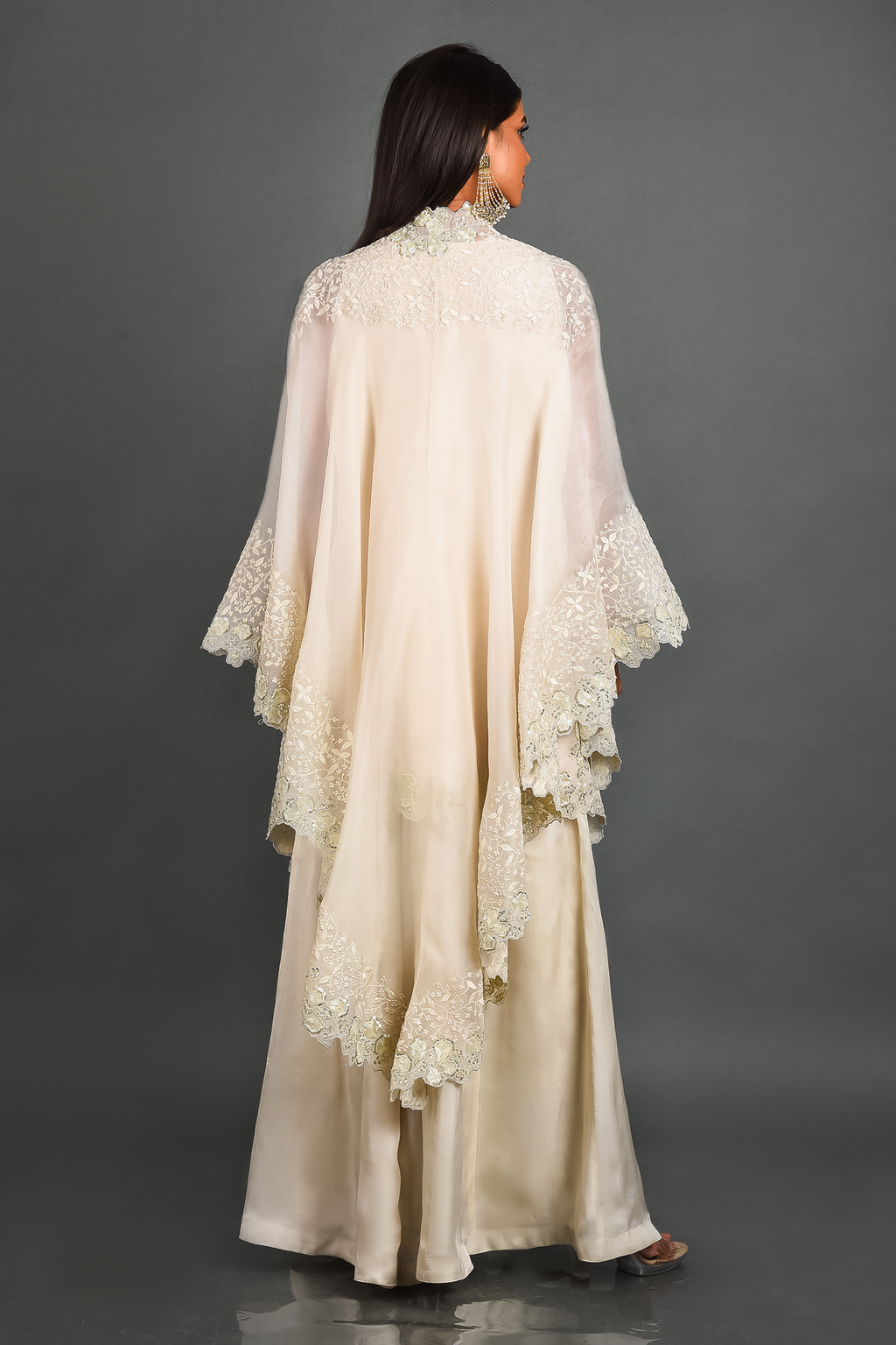 White Dancing Daisies Organza Cape