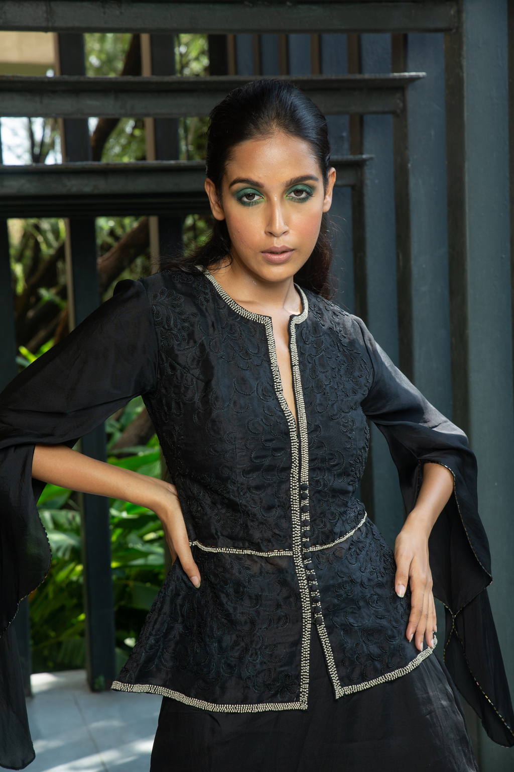 Black Silk Top