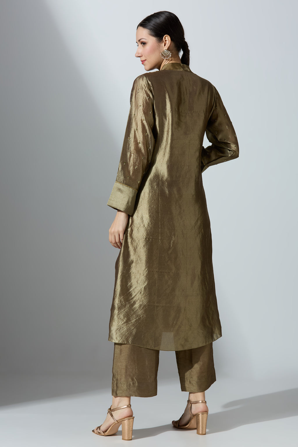 Green Silk Kurta