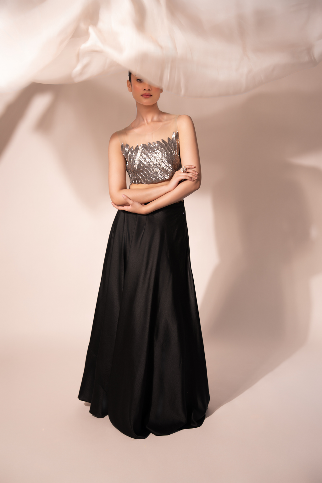 Gunmetal Shimmer Top