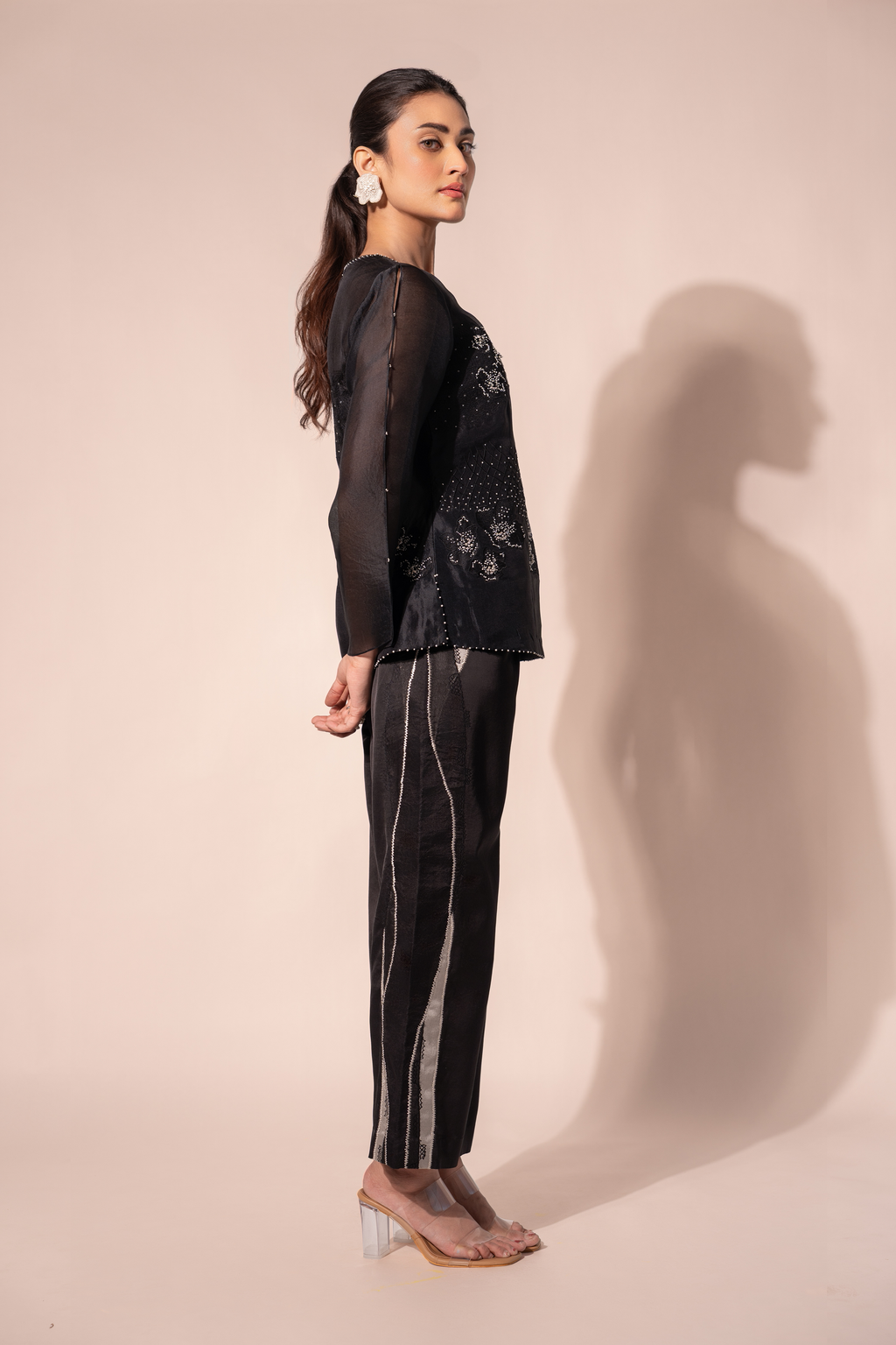 Black WaveBorne Organza Top