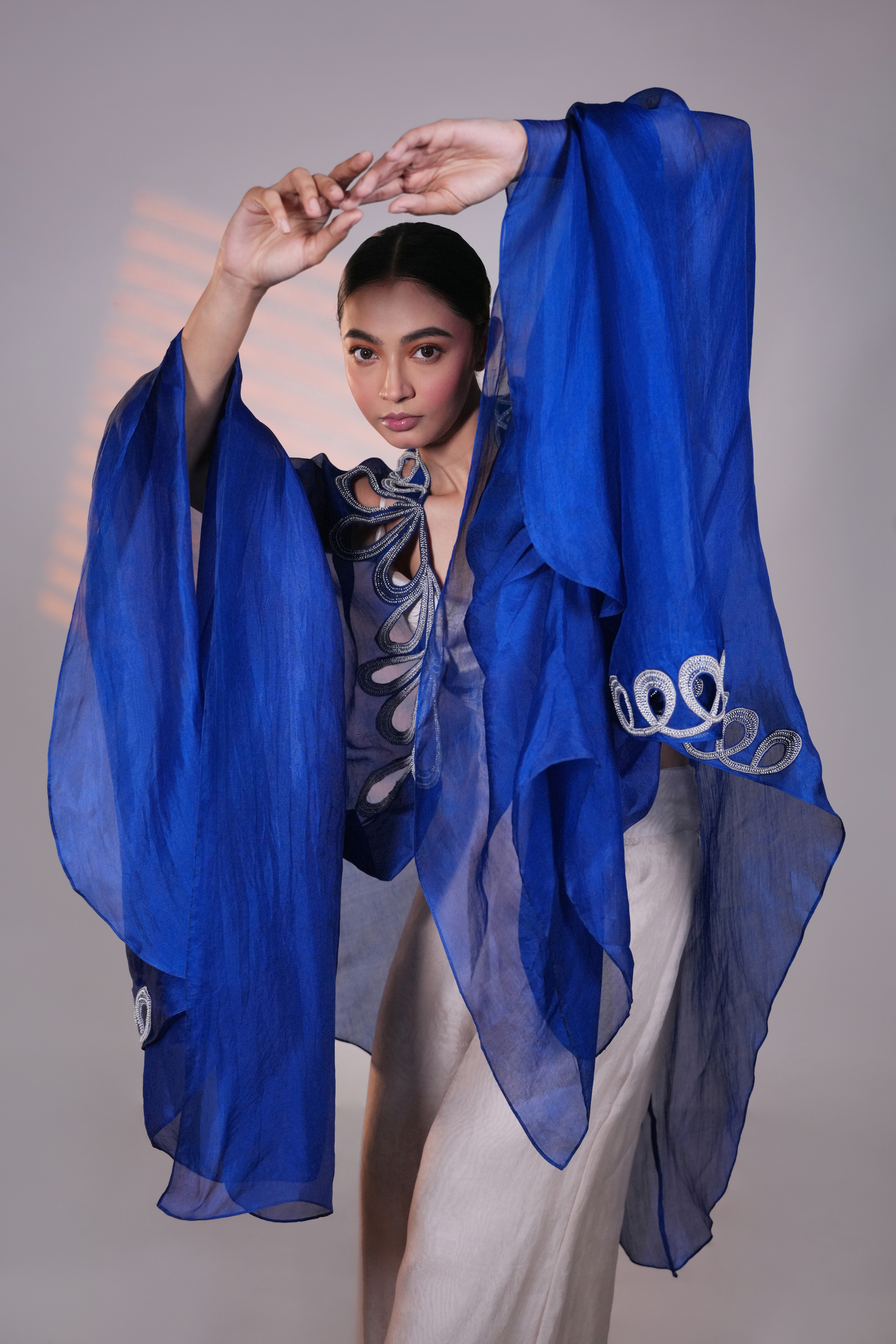 Blue Organza ReImagined Cape