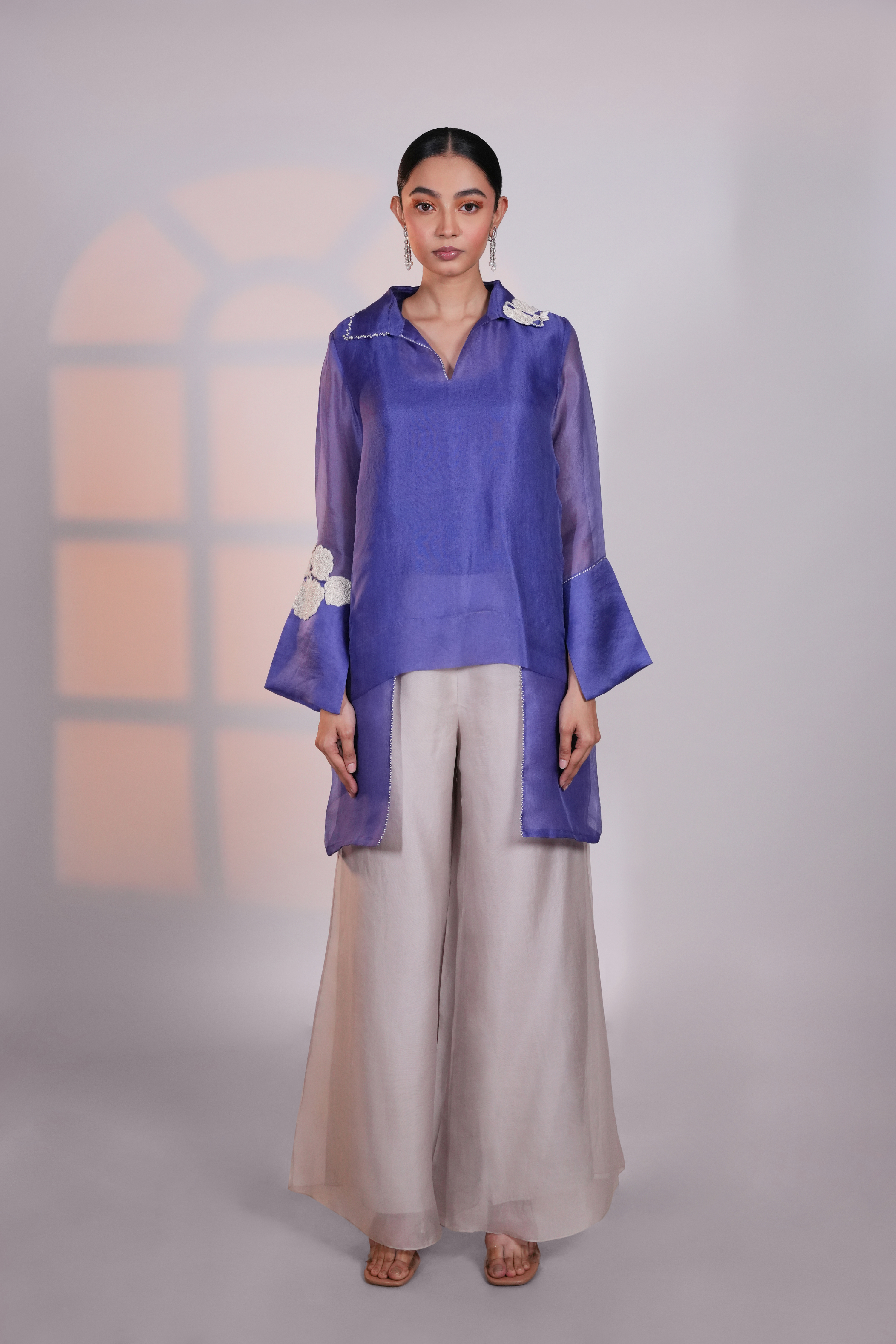 Purple Organza Shirt