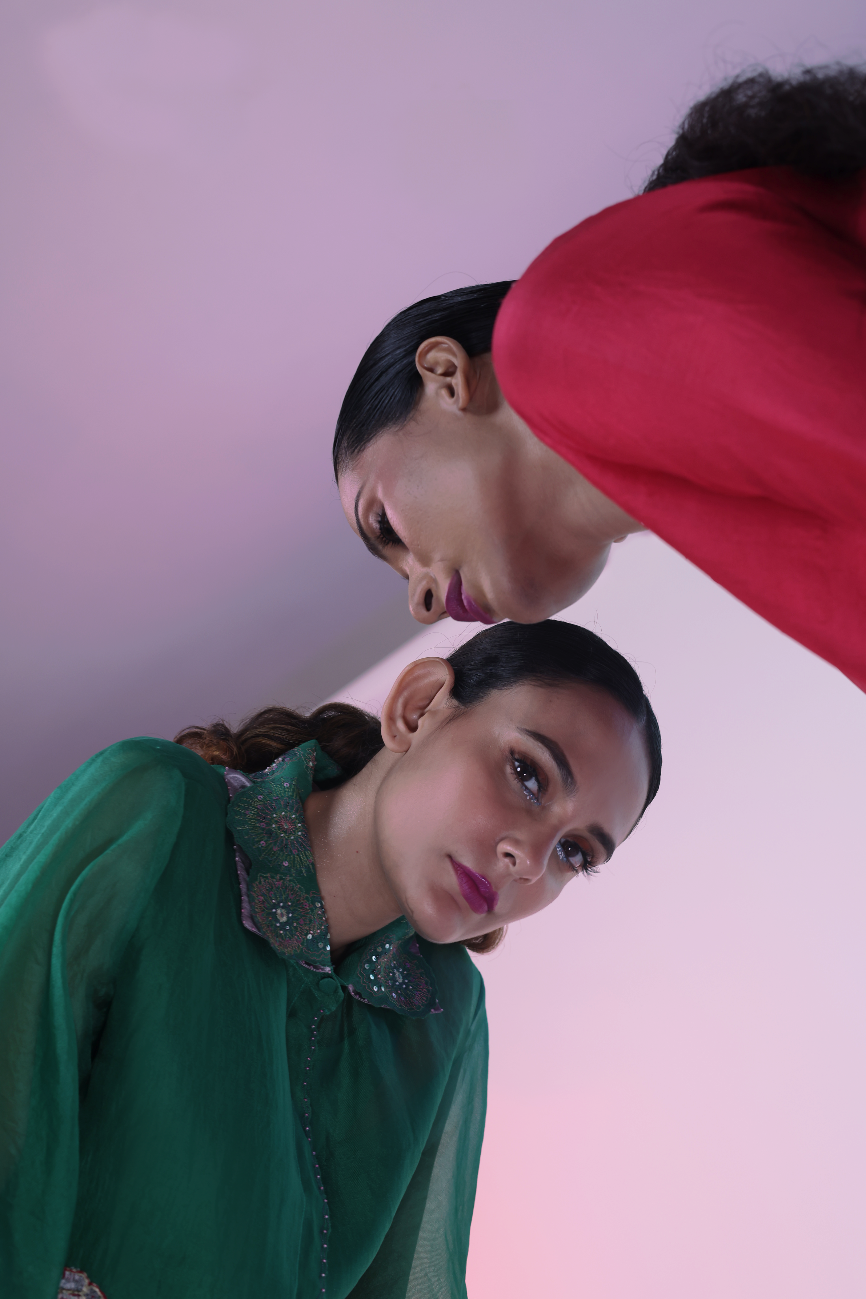 Green Organza Meadows Shirt