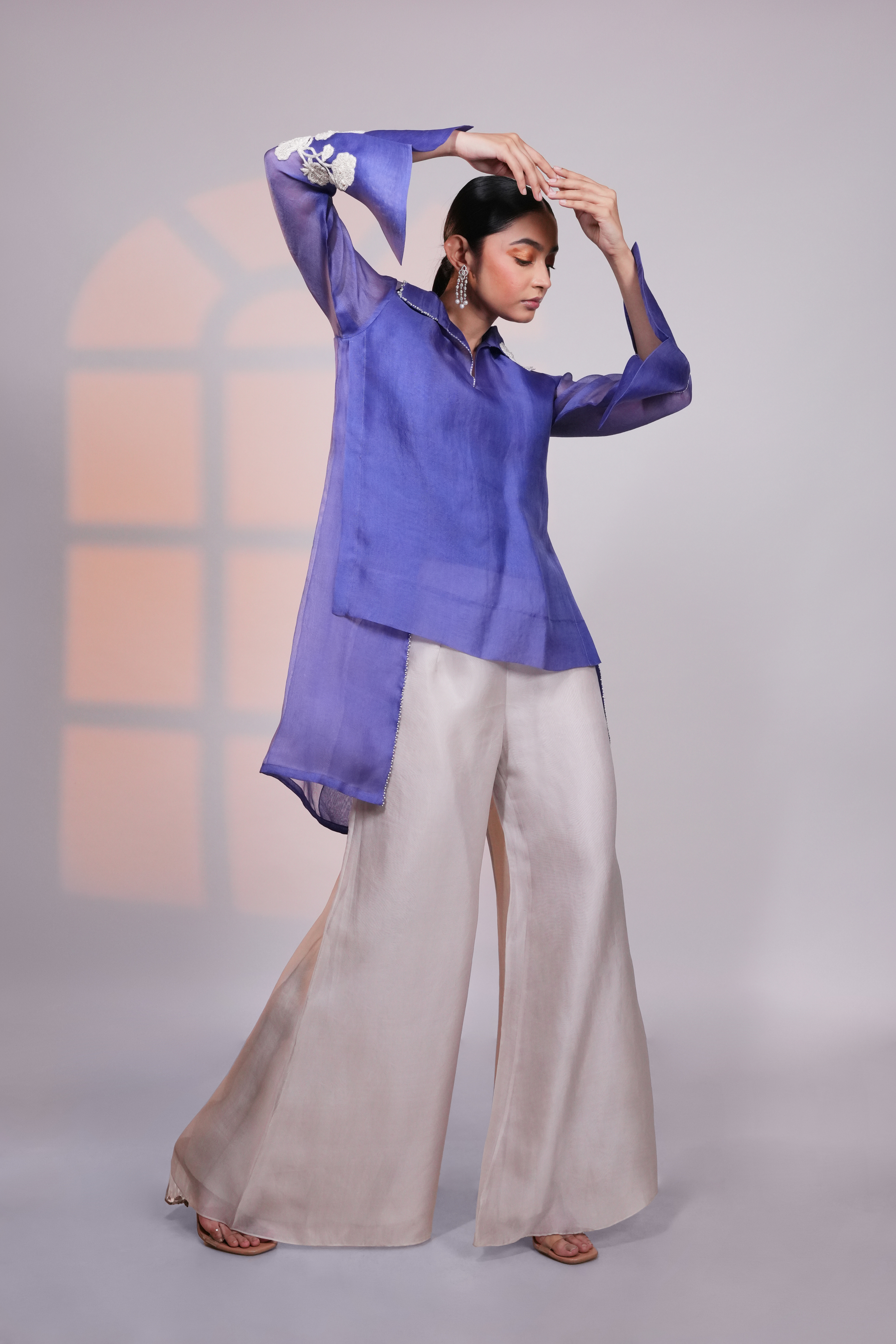Purple Organza Shirt