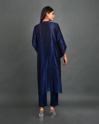Blue Silk Kurta With Pant