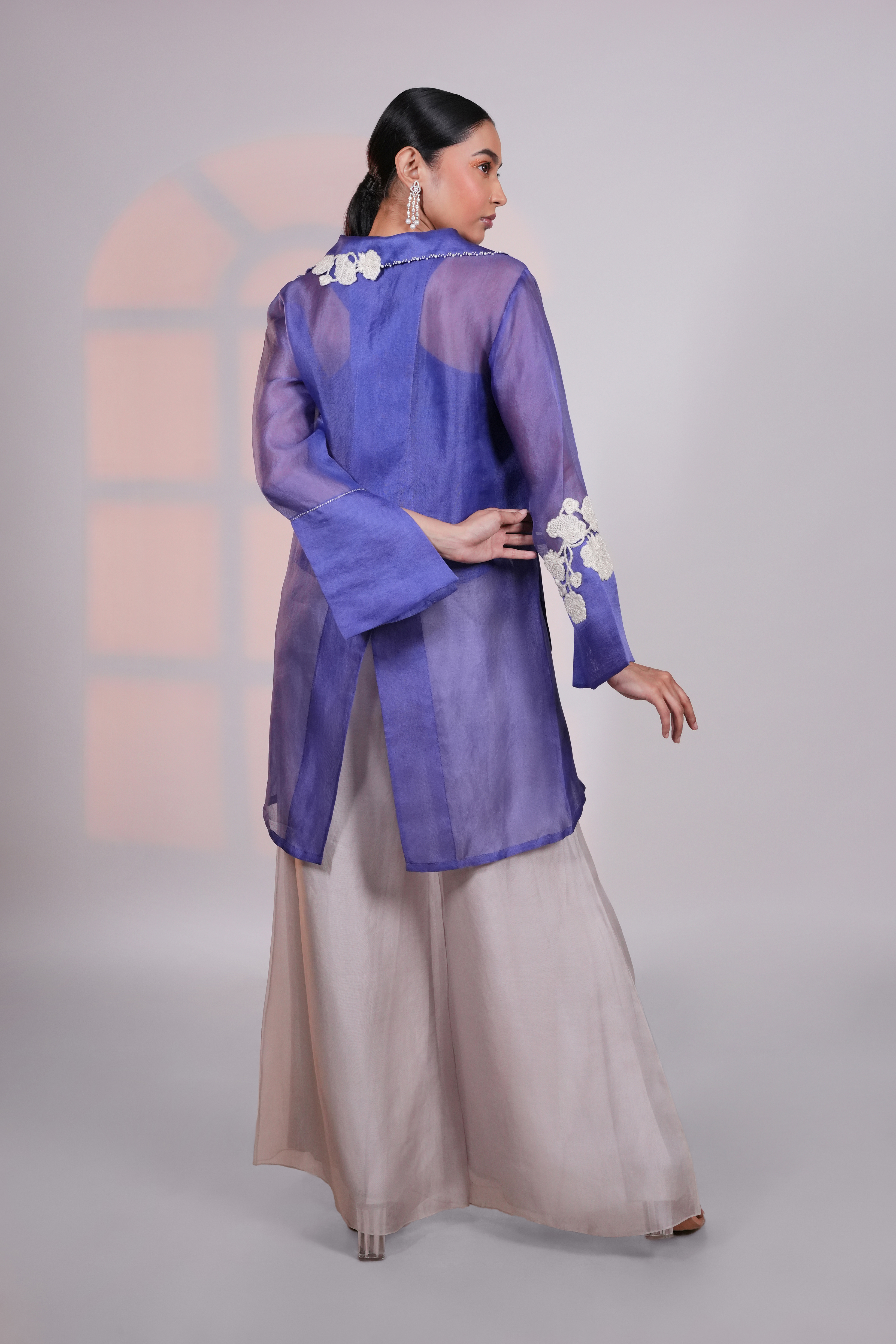 Purple Organza Shirt