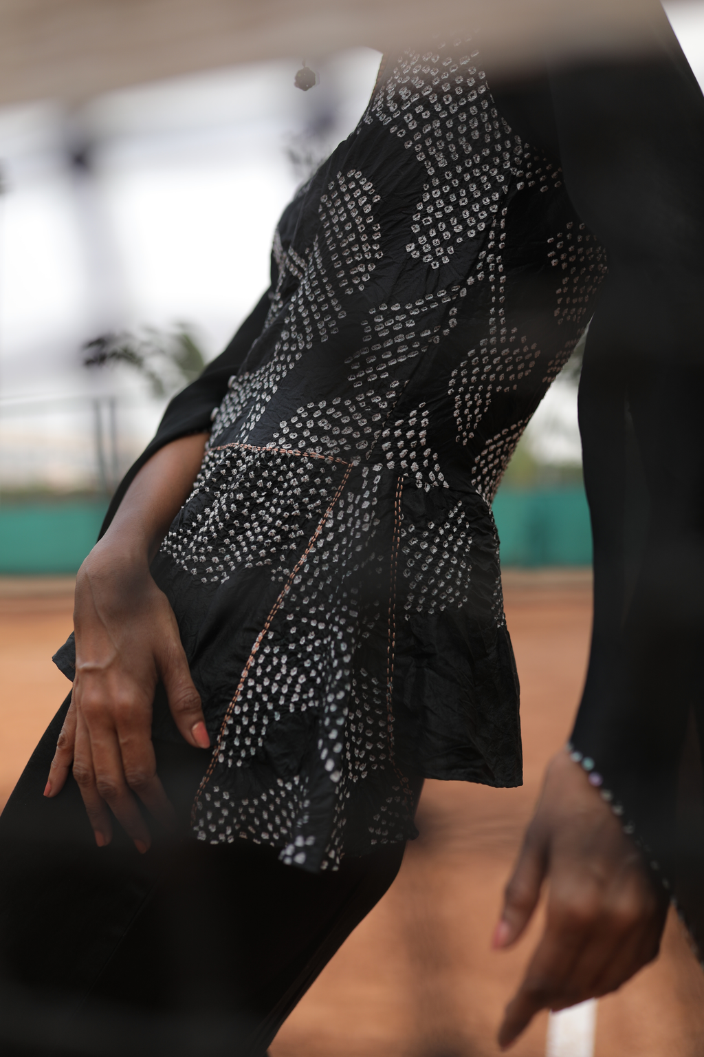 Black Bandhej Top